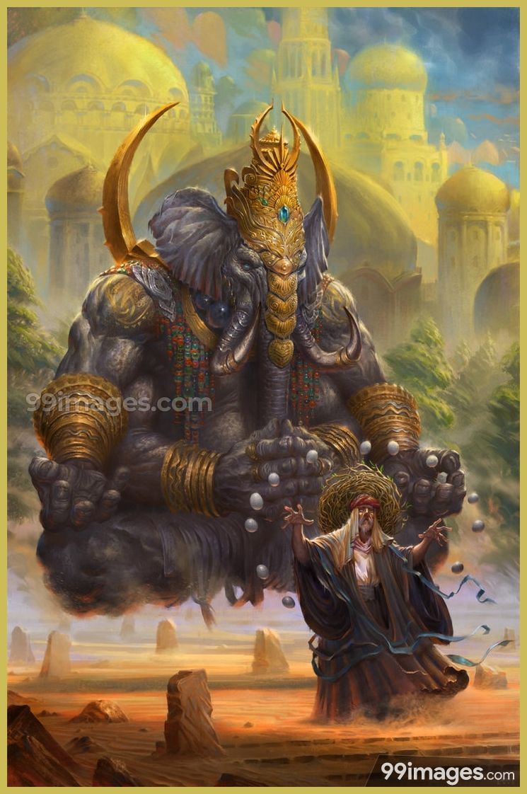 Lord Ganesha HD Wallpaper Image (1080p) - #lordganesha #pillaiyar #vinayagar #ganeshan #god #hindu. Fantasy Art, Art, Creature Art
