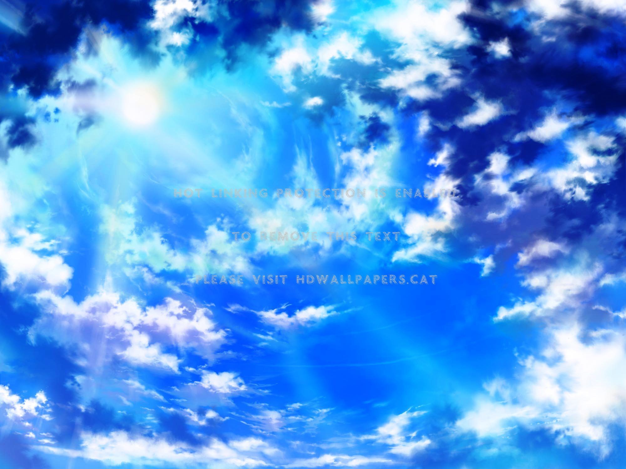 anime sky sunlight scene realistic cute 3D