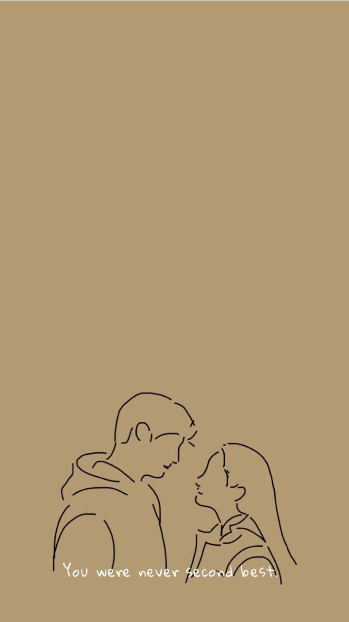 You were never second best. FREE WALLPAPER. Follow me for more!. Line art drawings, Art drawings simple, Cute couple wallpaper
