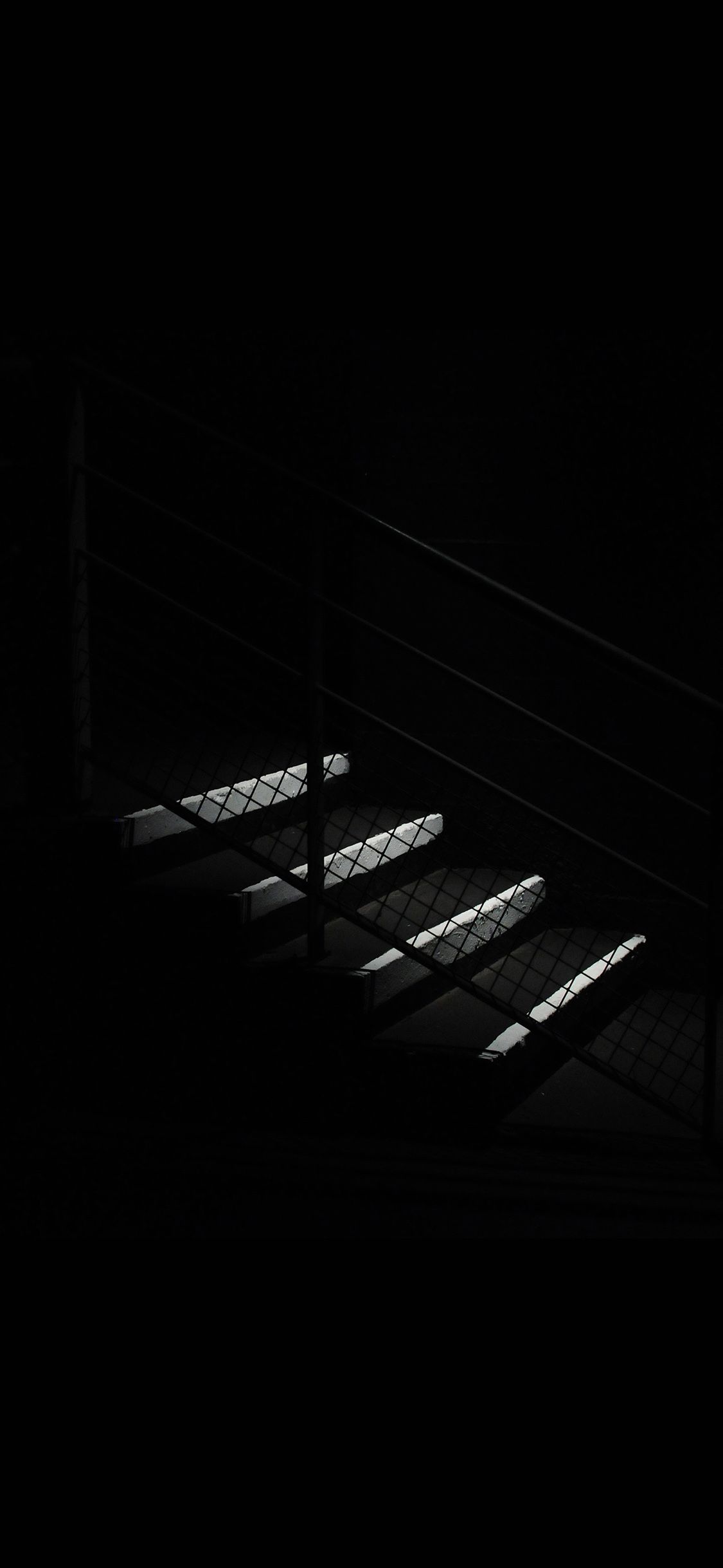 iPhone X wallpaper. dark stairs minimal simple city bw