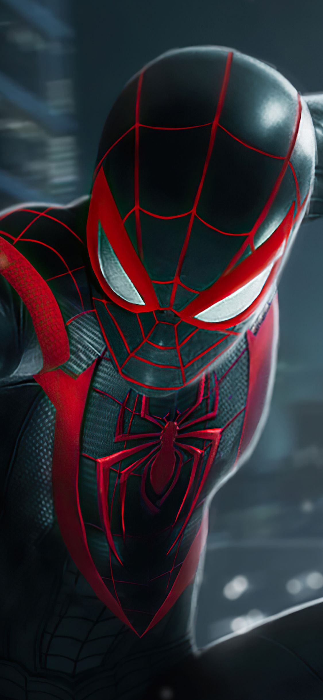 Miles Morales Spider Man Black Suit IPhone XS, IPhone IPhone X Wallpaper, HD Games 4K Wallpaper, Image, Photo And Background