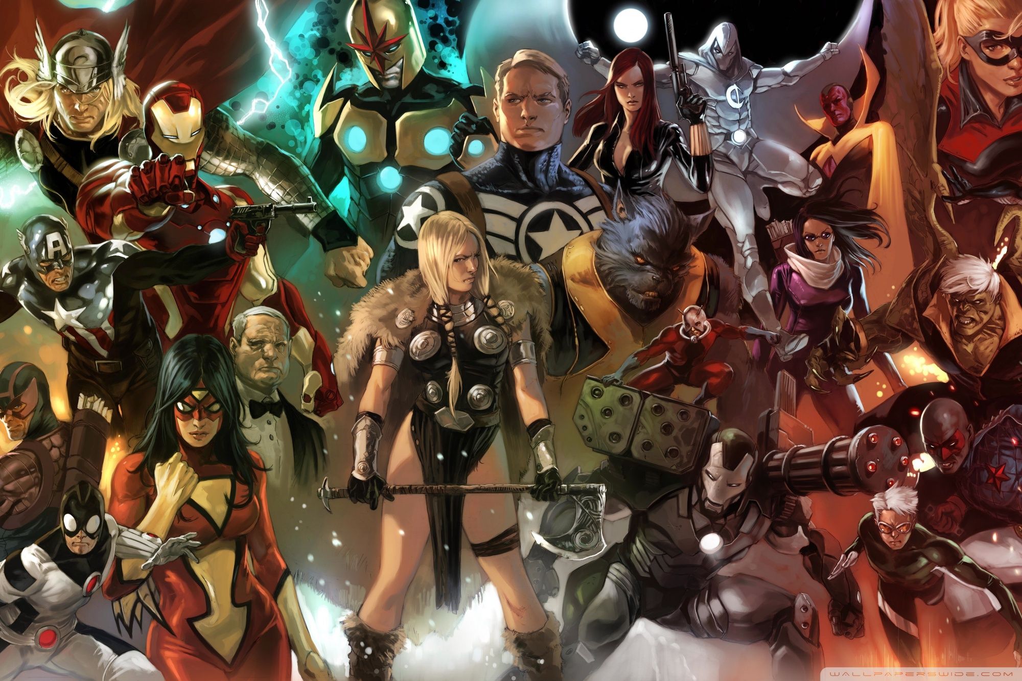 Marvel Comics Characters Ultra HD Desktop Background Wallpaper for: Multi Display, Dual Monitor