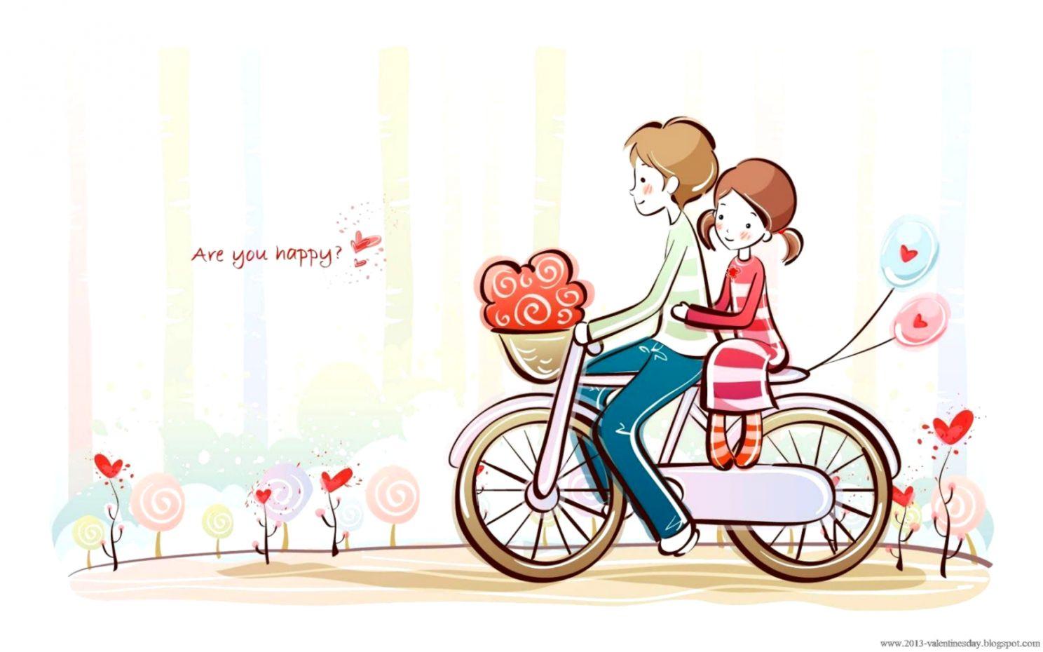 Couple Cartoon Wallpaper HD Download