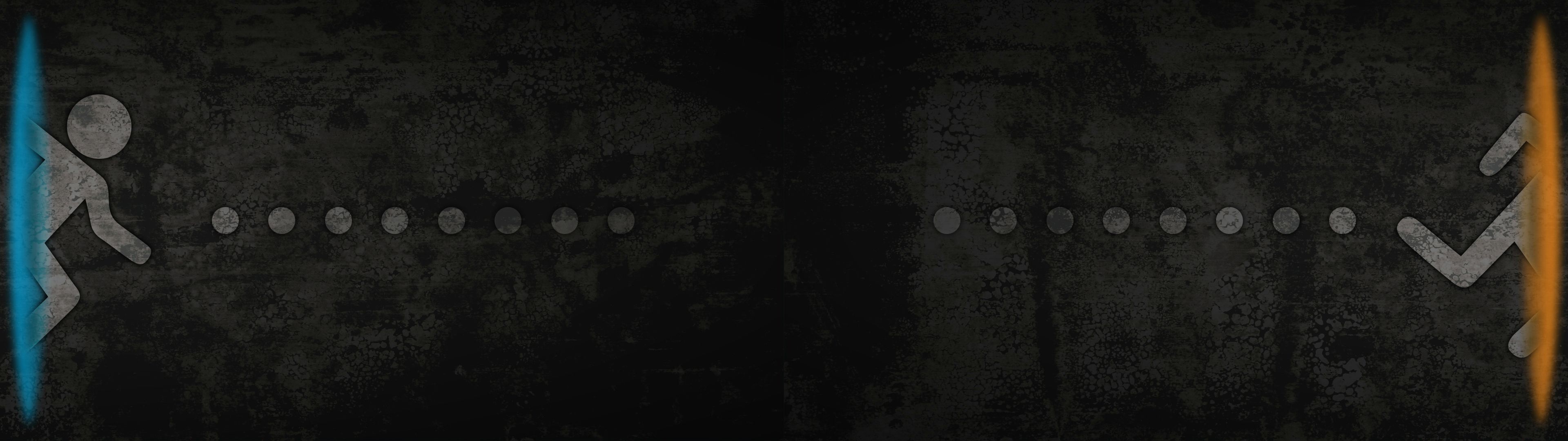 Just a dual monitor Portal wallpaper I made, enjoy and feel free to use =)