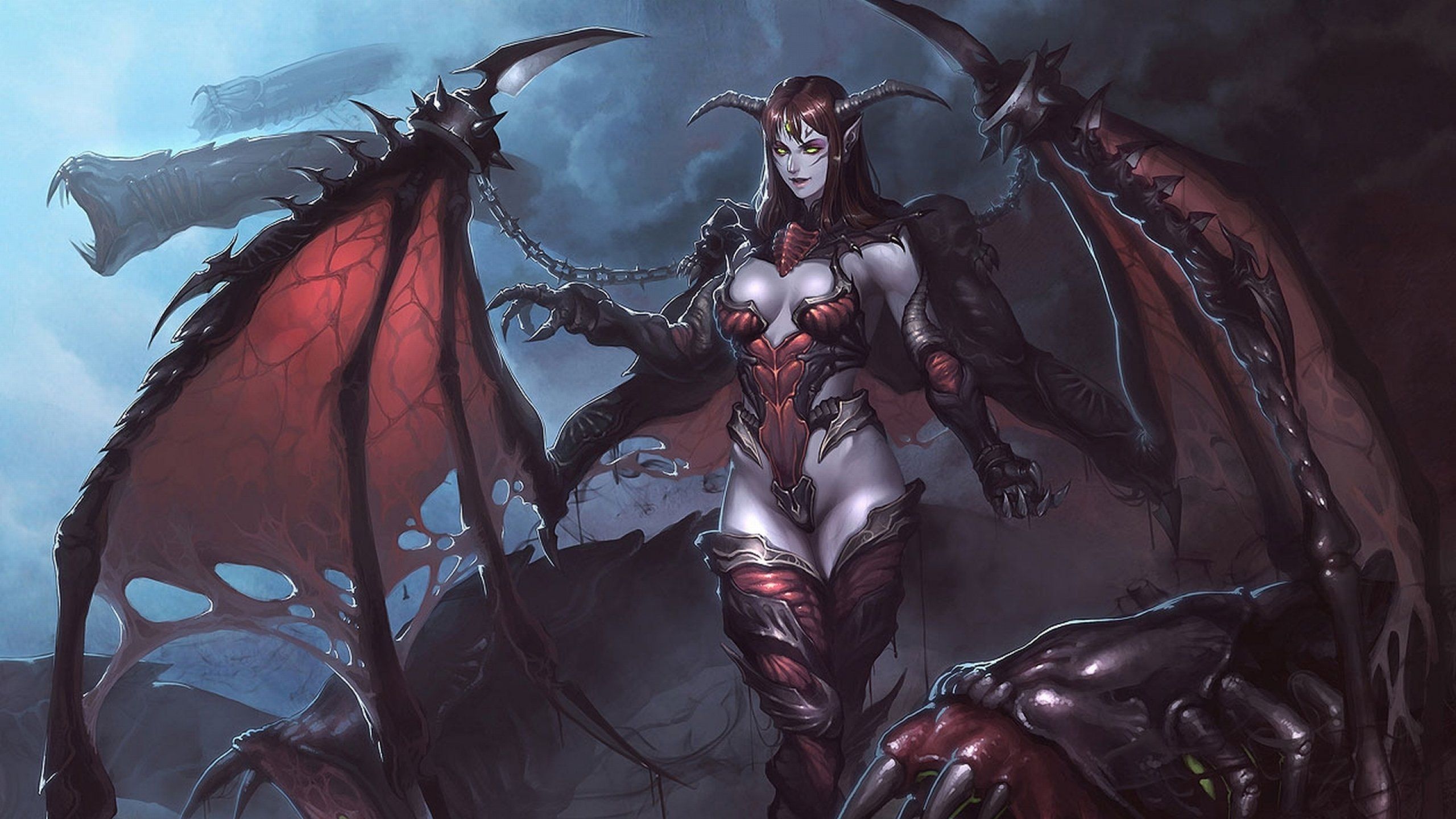 Fantasy demon dark art artwork wallpaperx1440. Fantasy demon, Female demons, Demon artwork