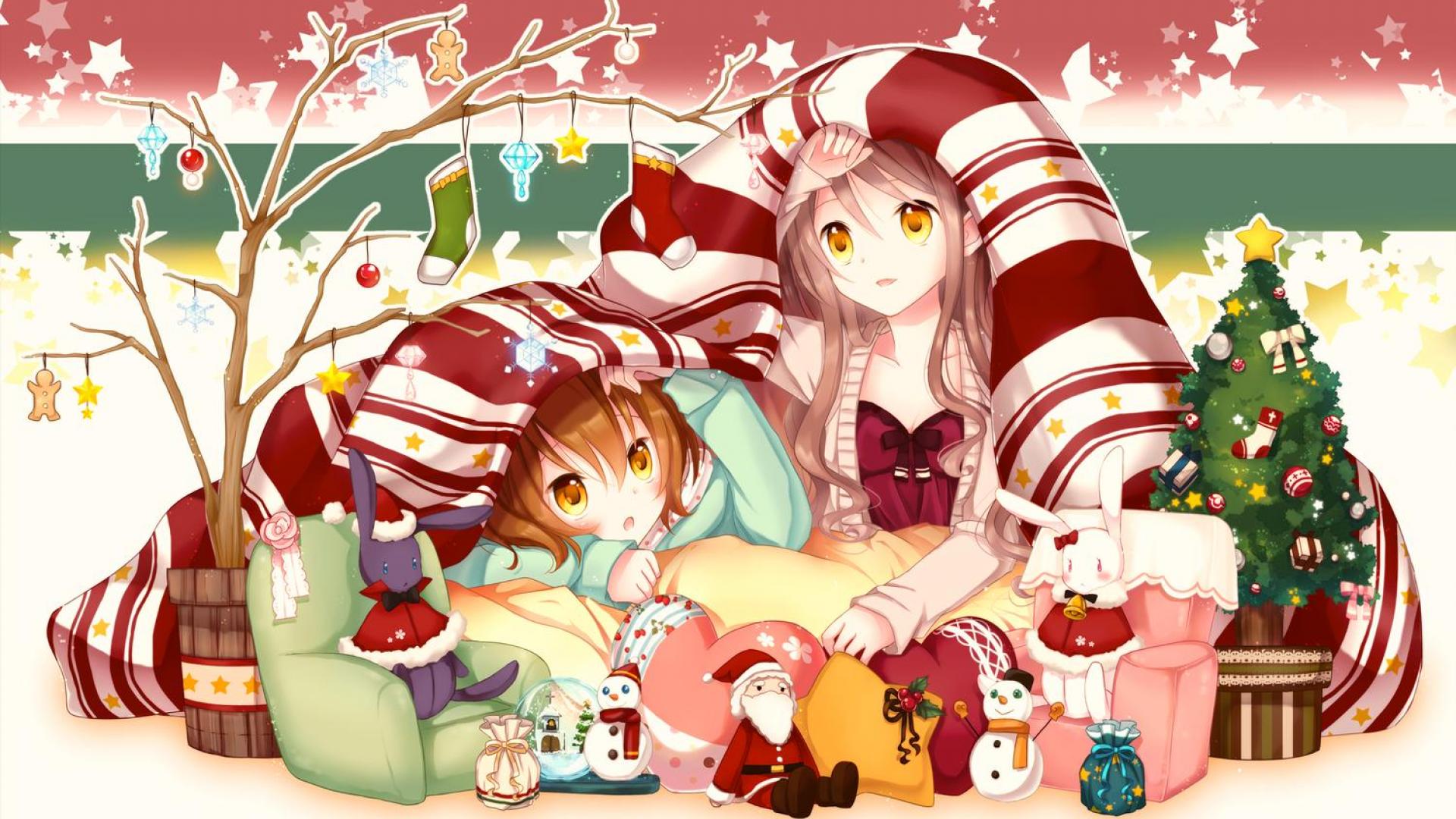 Cute Anime Girl Christmas Wallpaper HD Wallpaper Anime Wallpaper & Background Download