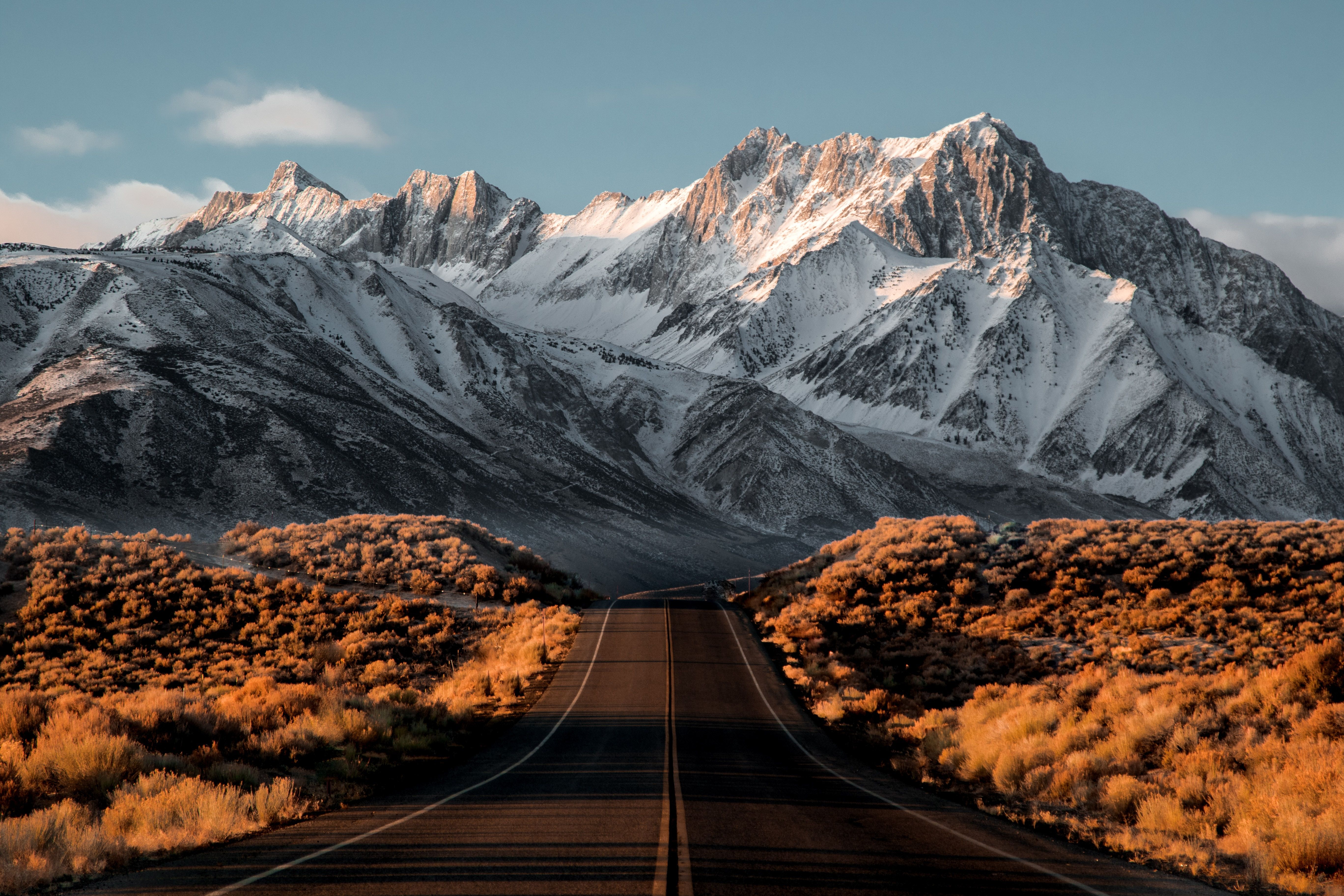 Beautiful Snowy Mountains Road 2048x1152 Resolution HD 4k Wallpaper, Image, Background, Photo and Picture
