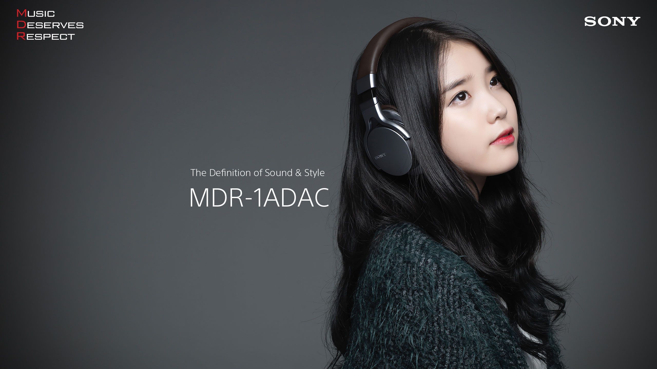 IU Sony MDR wallpaper K Girls. Girl with headphones, Singer, Korean singer