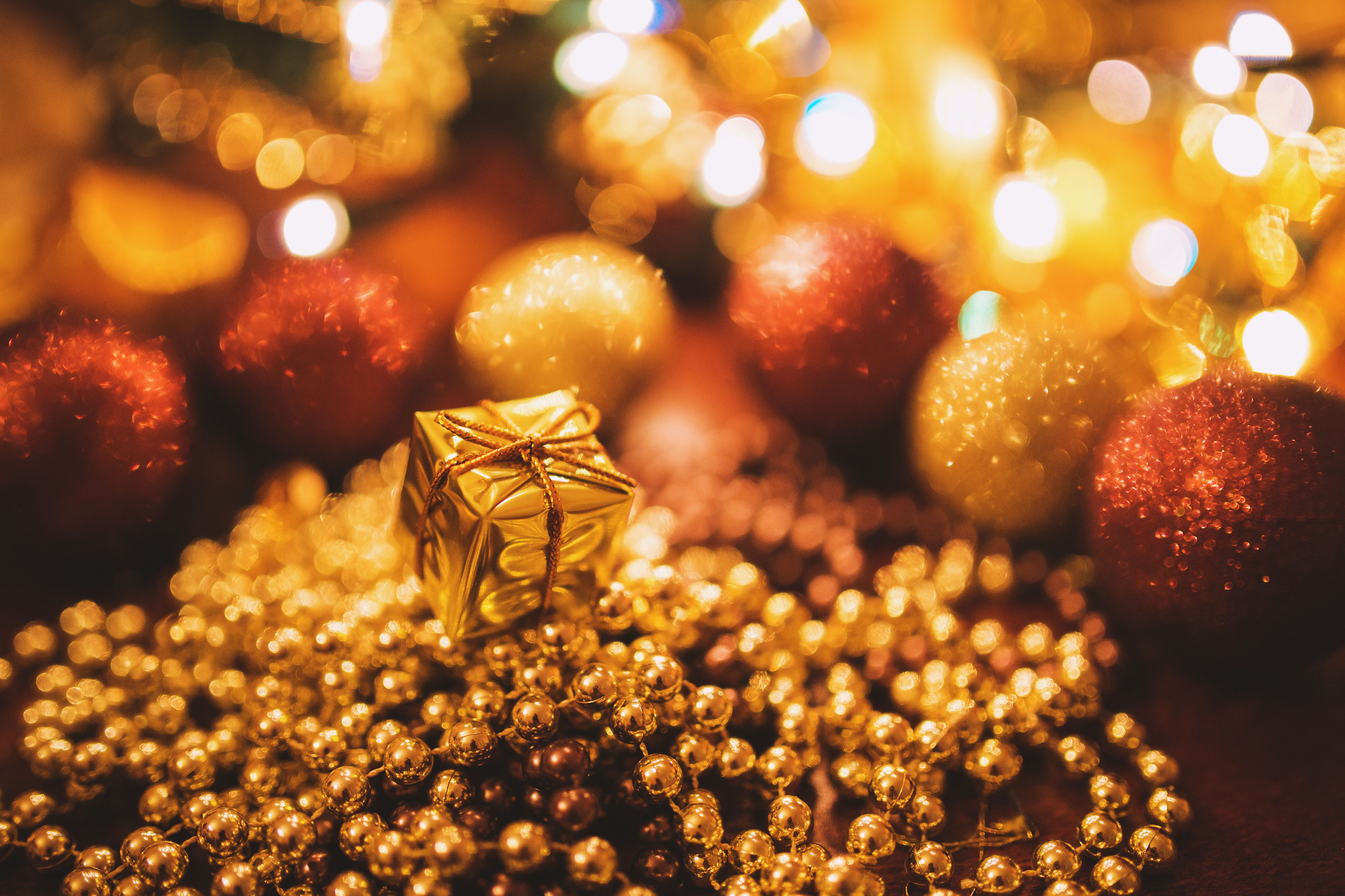 Tiny Gold Christmas Gift · Free