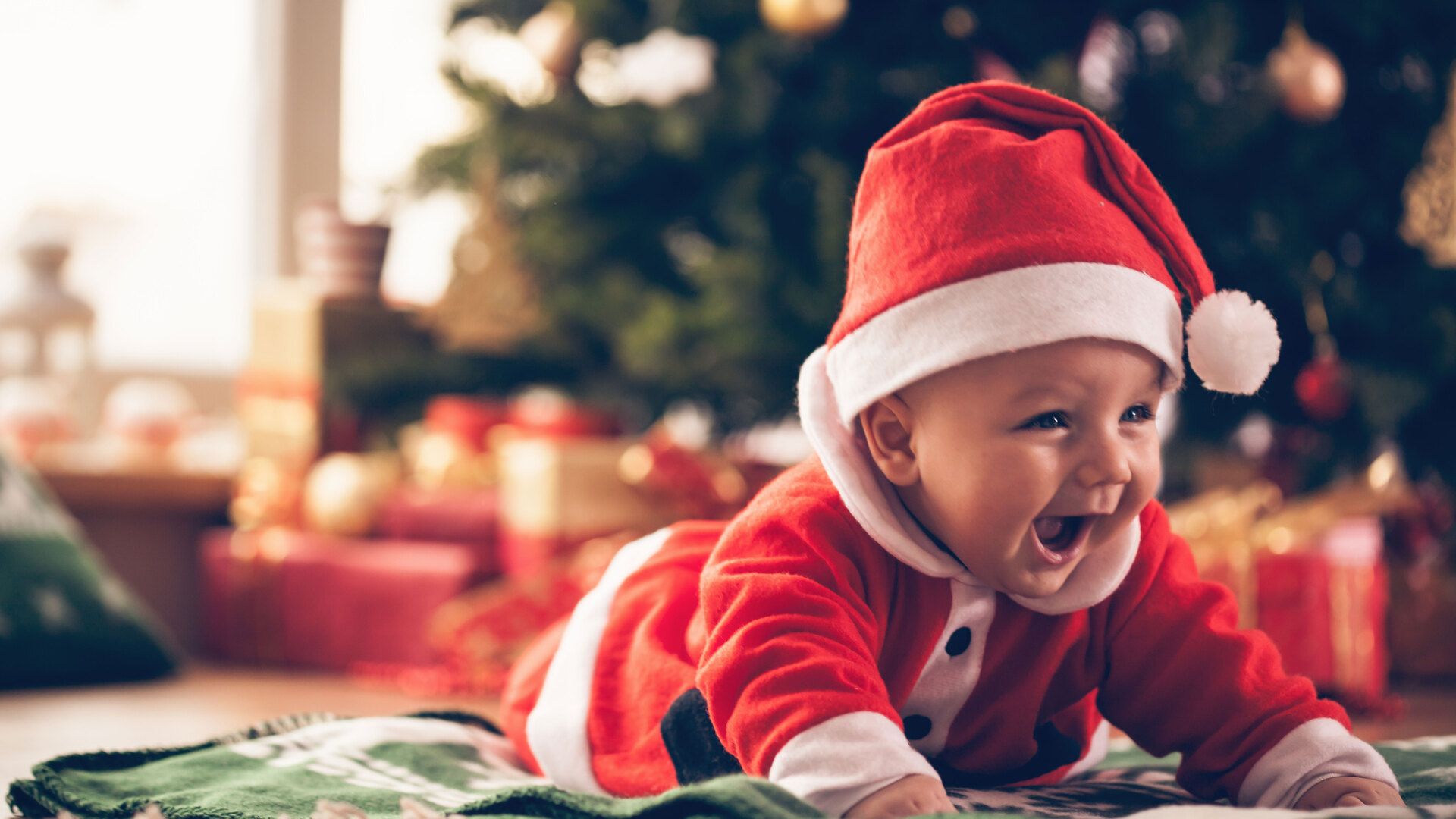 Christmas Baby Santa Outfit Laptop Full HD 1080P HD 4k Wallpaper, Image, Background, Photo and Picture