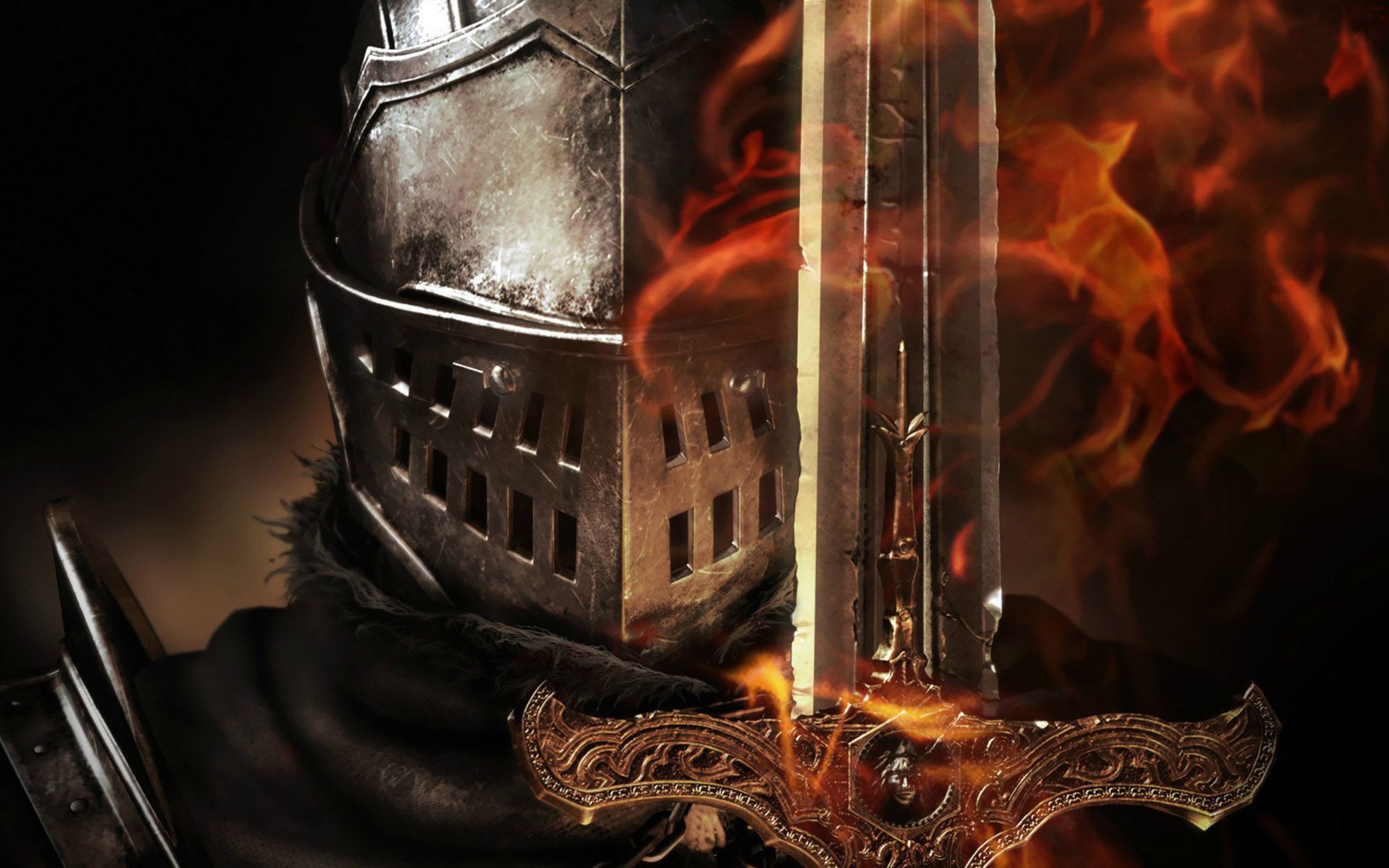 Dark Souls II Fire Swords Game HD Wallpaper. Dark souls wallpaper, Dark souls Dark souls
