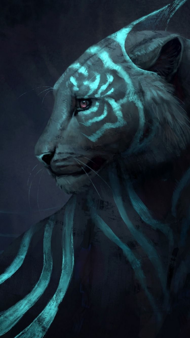 Tiger, art, fantastic, predator wallpaper. Mythical creatures art, Mythical creatures, Android art