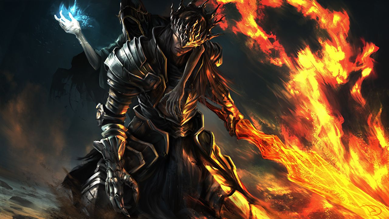 Desktop Wallpaper Dark Souls Armor Swords Warriors Fan ART