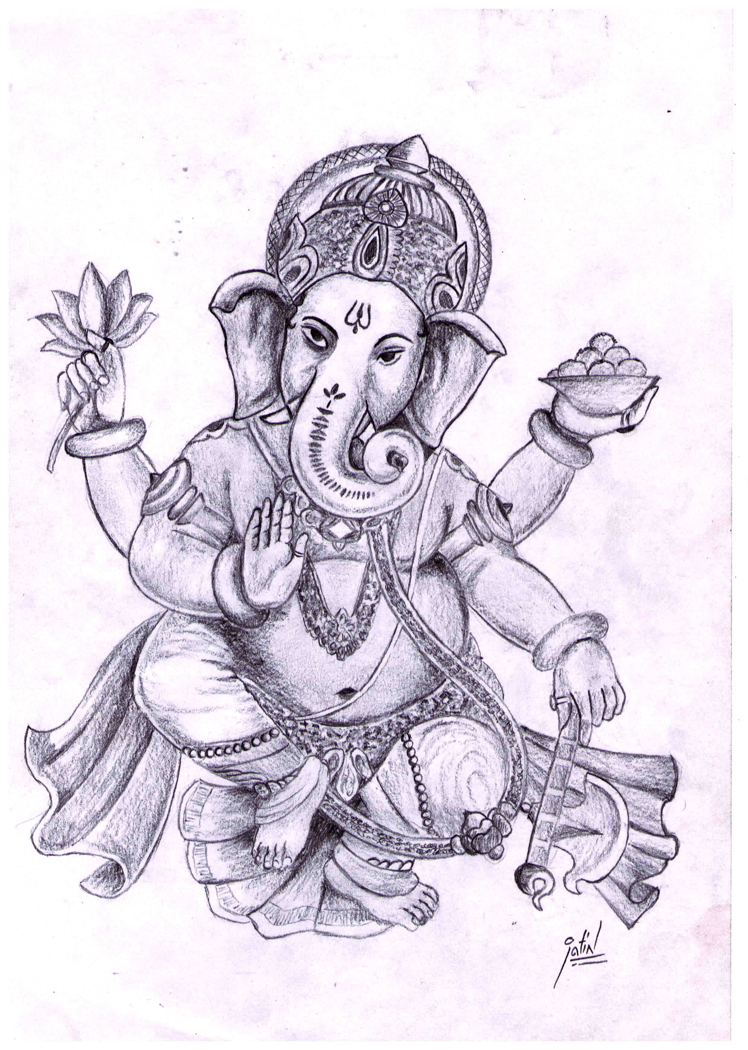 Free God Ganesh Drawings, Download Free Clip Art, Free Clip Art on Clipart ...