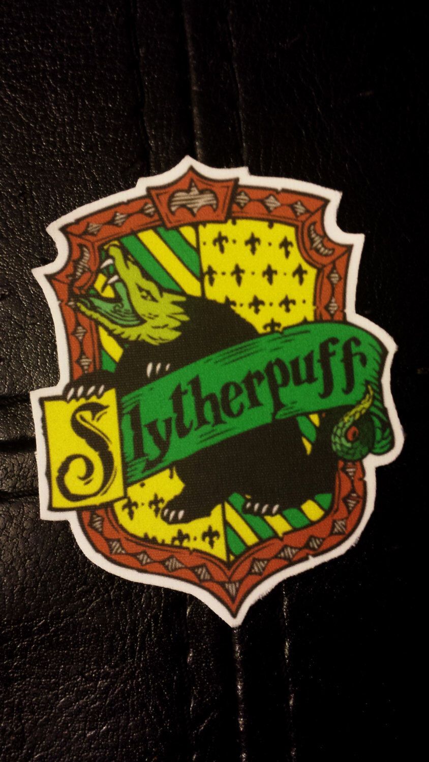 Harry Potter Slytherpuff Cross House Crest Vinyl Sticker. Potter, Harry Potter, Harry