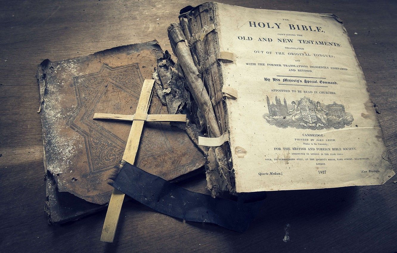 Wallpaper cross, book, the Bible image for desktop, section разное