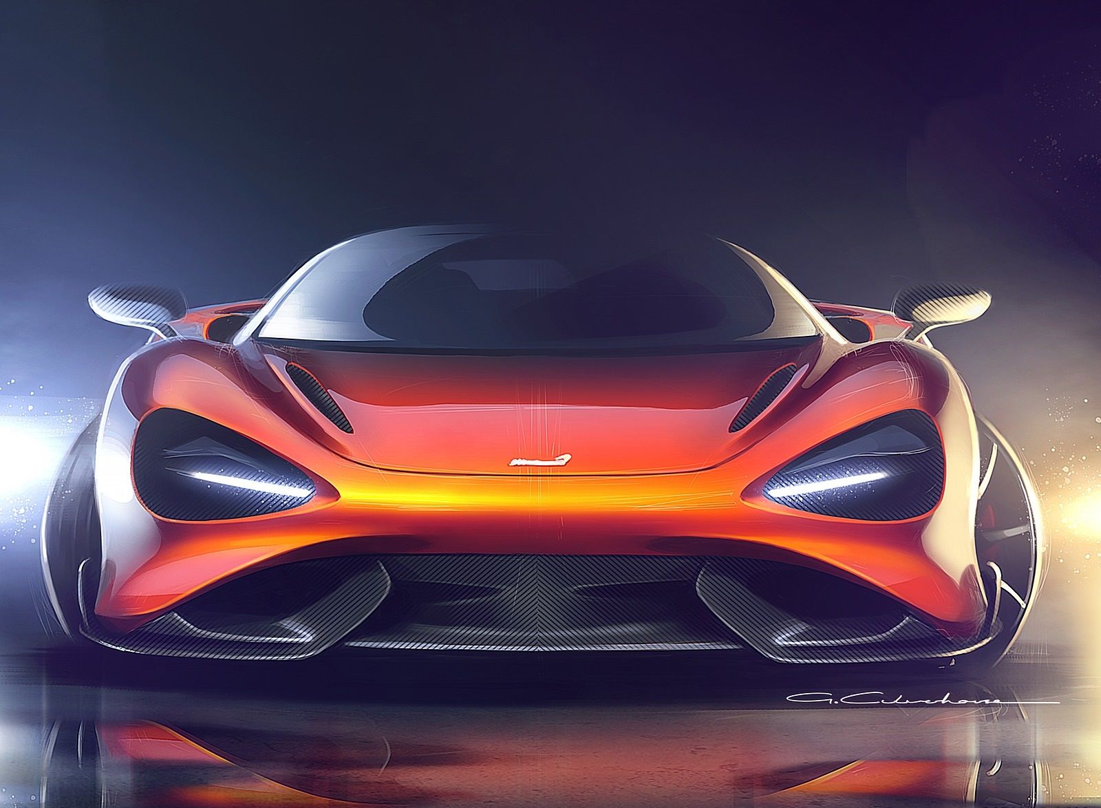 McLaren 765LT Design Sketch Wallpaper