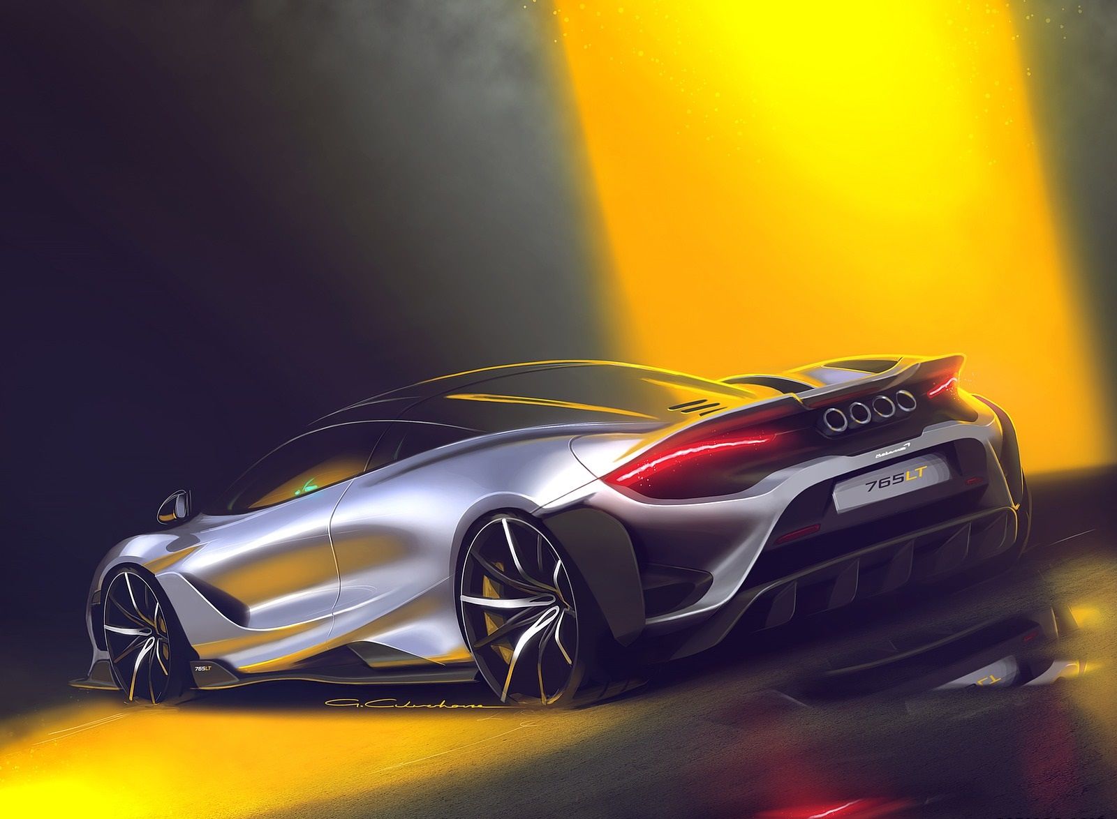 McLaren 765LT Design Sketch Wallpaper