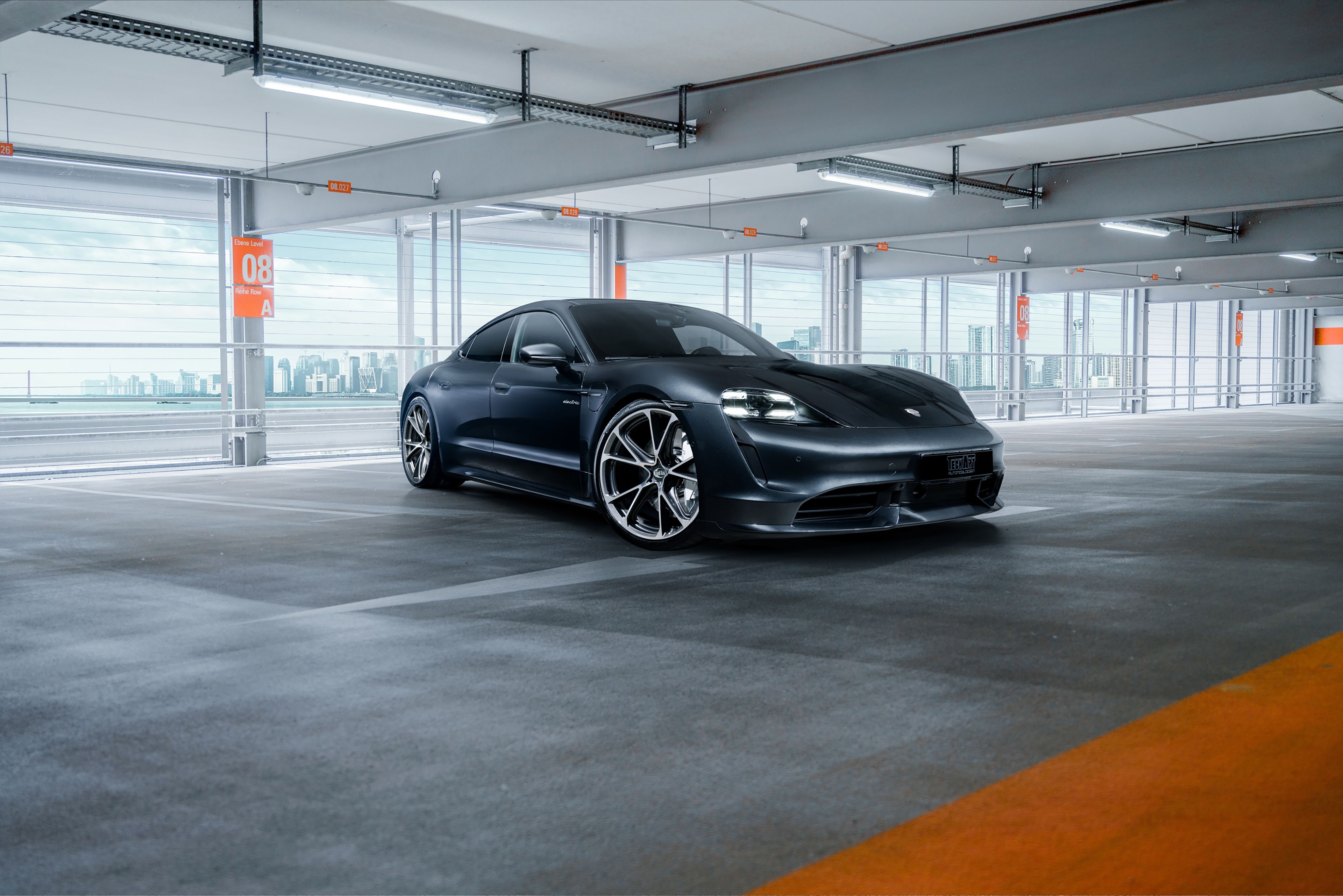 Porsche Taycan Turbo 4K Wallpaper, TechArt, 2020, Cars