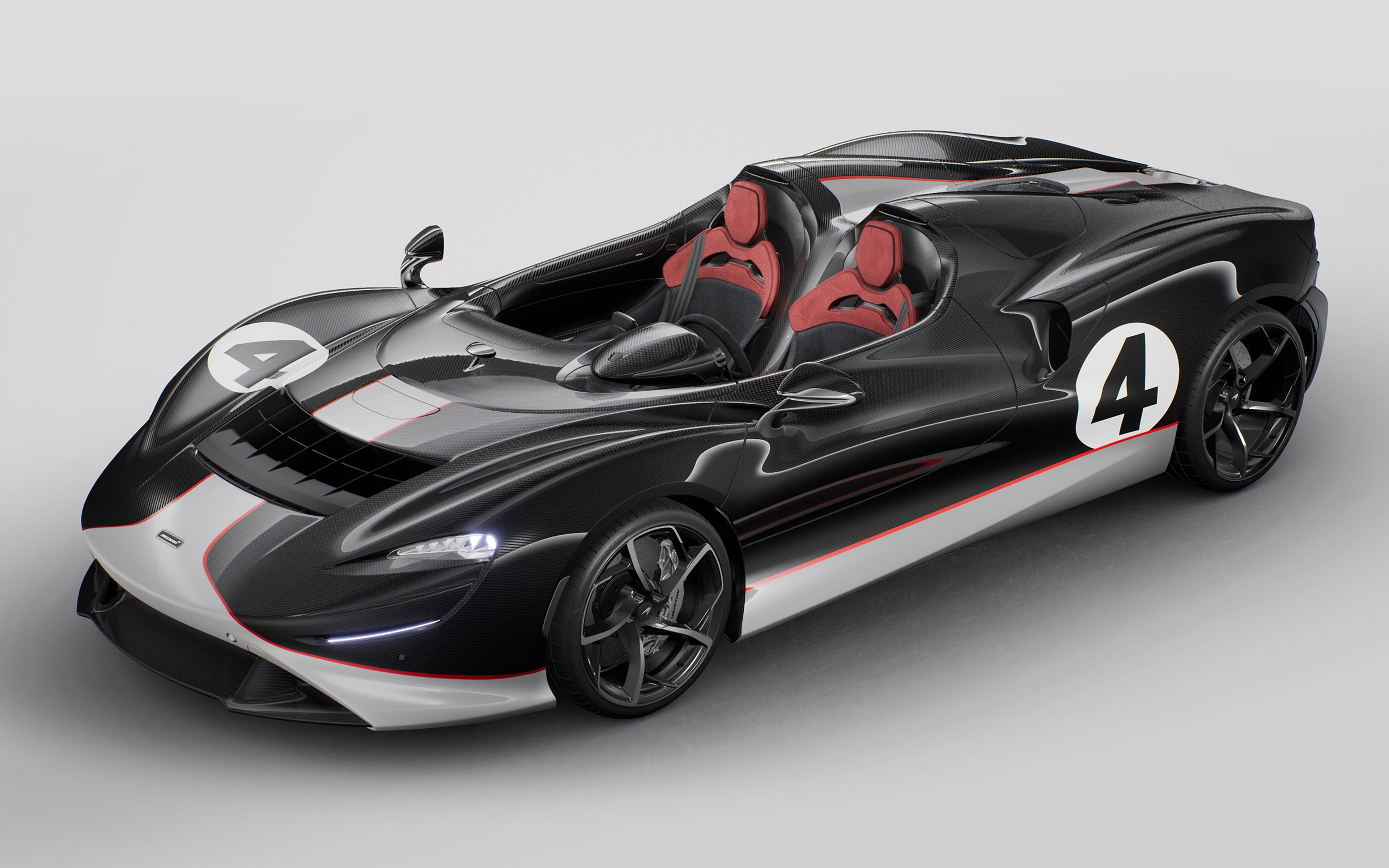 Download wallpaper 2021, McLaren Elva M1A Theme, MSO, 4k, roadster, front view, sports coupe, new black Elva, tuning Elva, British sports cars, McLaren for desktop with resolution 3840x2400. High Quality HD picture