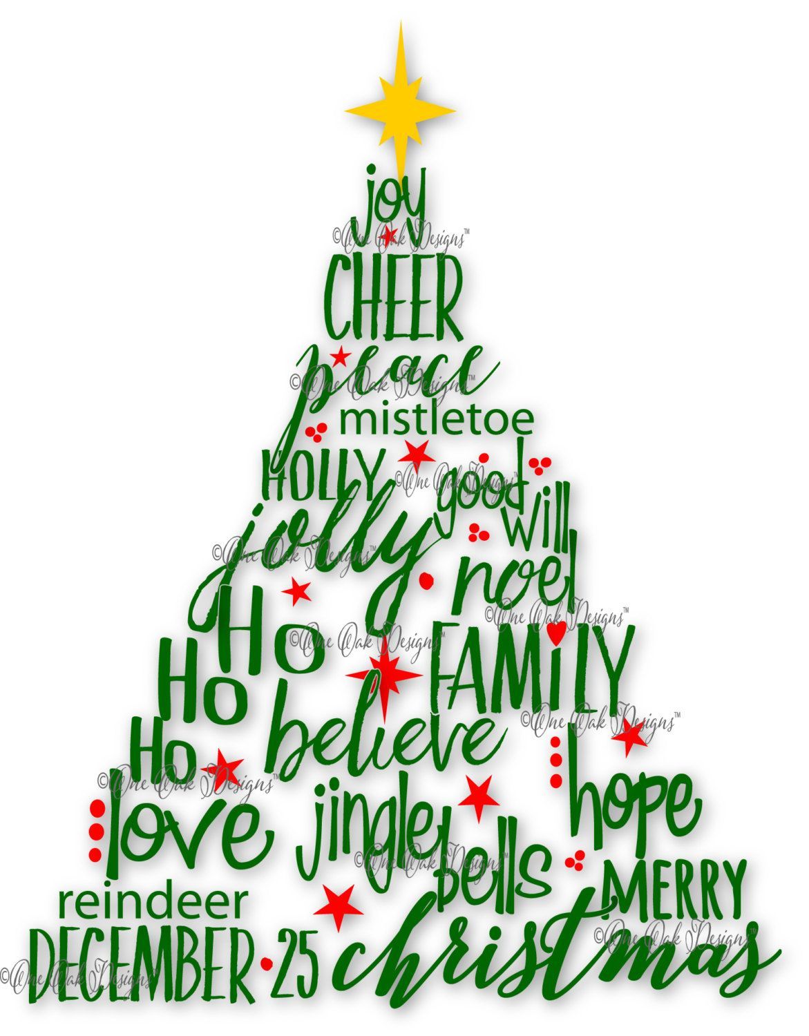Christmas Tree SVG File PDF / dxf / jpg / png / Christmas. Etsy. Christmas words, Christmas svg, Christmas vinyl