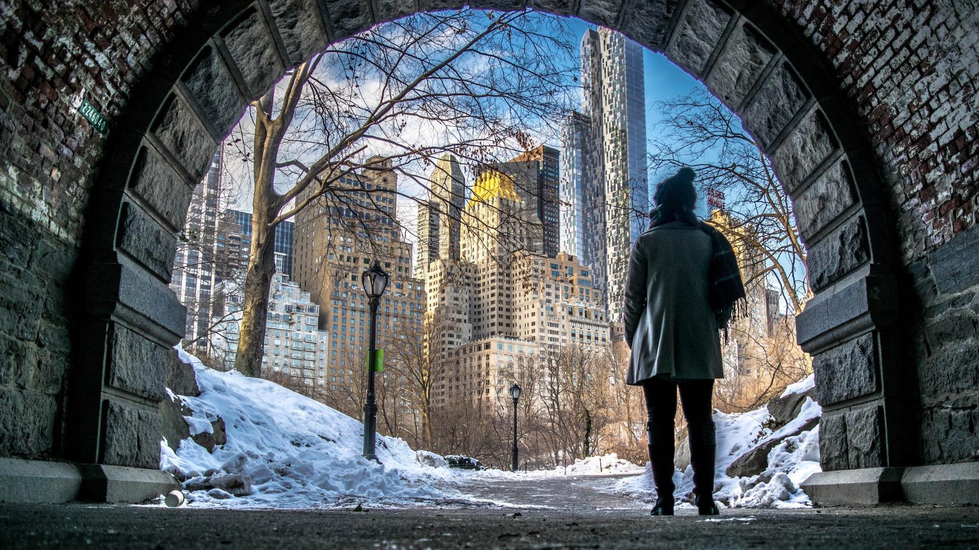 New York Winter Central Park Wallpaper & Background Download