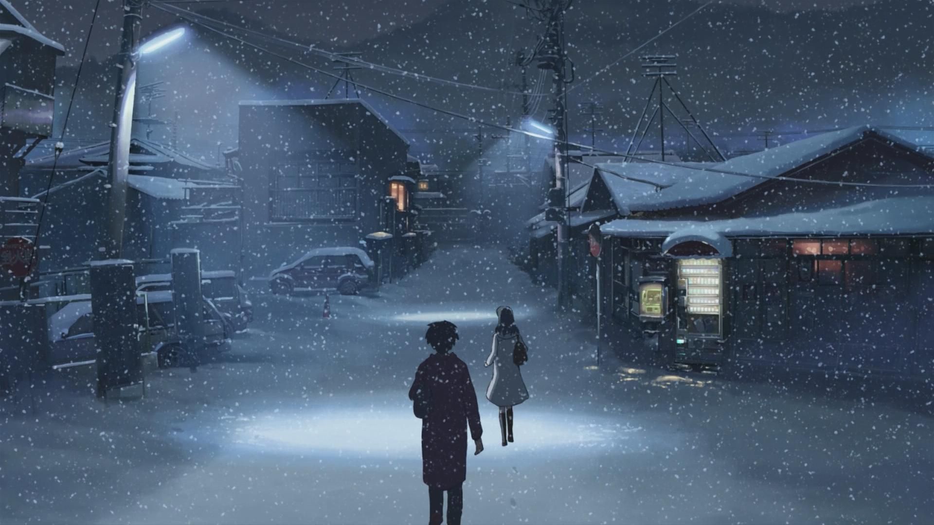 discrete anime. Anime snow, Anime wallpaper, Anime background