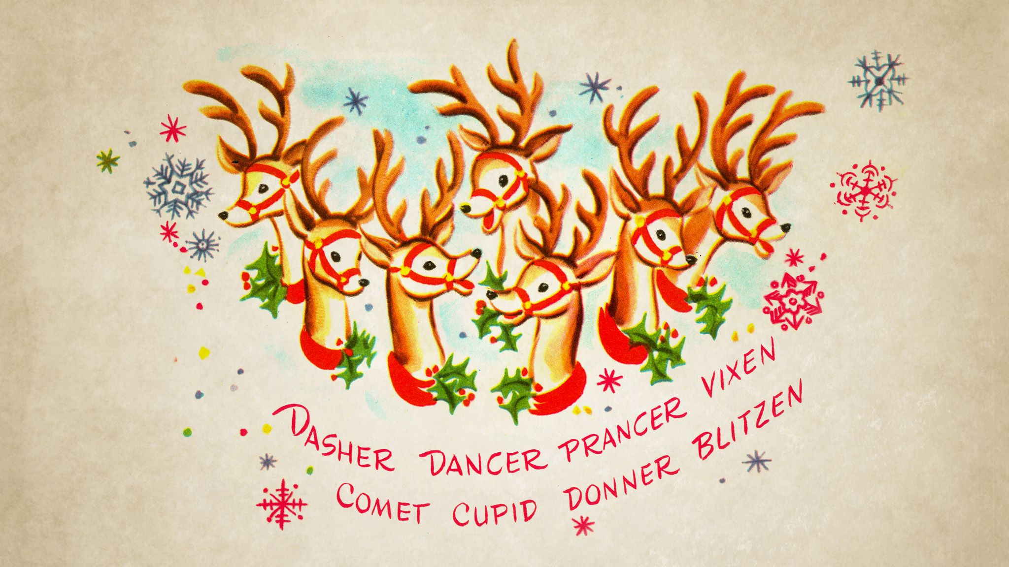 Merry Christmas From 1954 (Free Vintage ECards And Wallpaper)