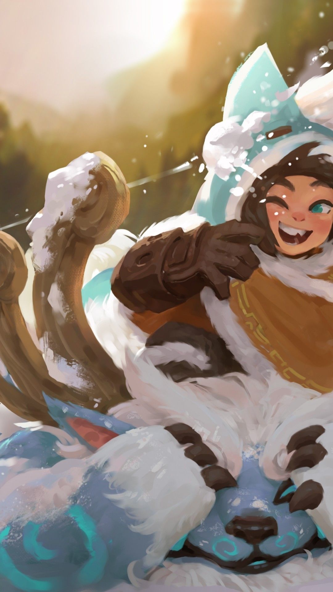 Download 1080x1920 Nunu And Willump, Snowball, Playful, League Of Legends Wallpaper for iPhone 8, iPhone 7 Plus, iPhone 6+, Sony Xperia Z, HTC One