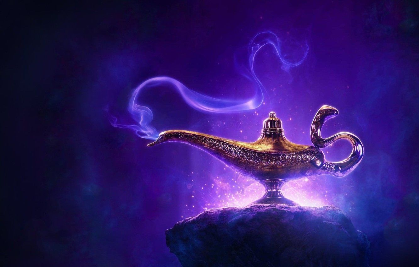 Wallpaper lamp, Aladdin, Genie image for desktop, section разное