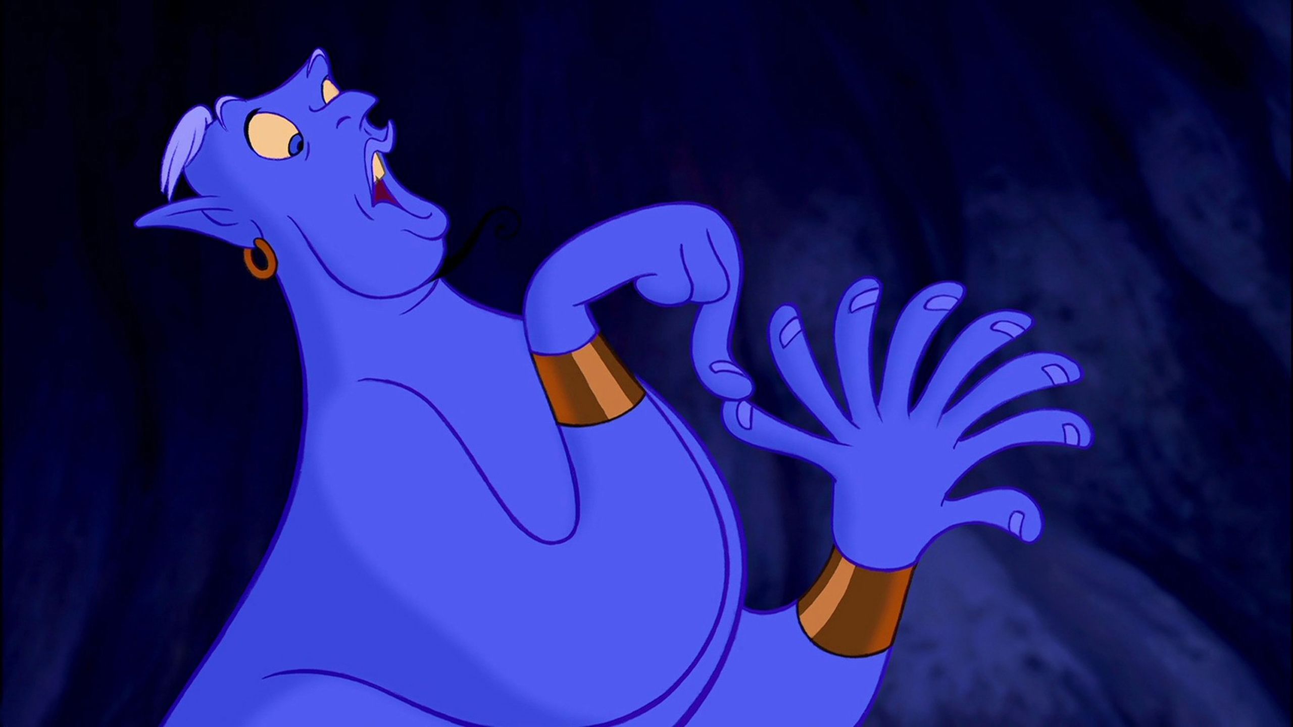 Aladdin Genie Counting On Your Fingers Wallpaper HD 2560x1440, Wallpaper13.com