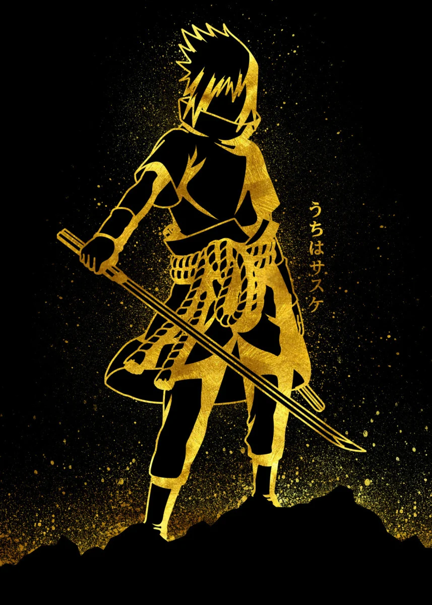 Golden Sasuke' Poster Print by Saufa Haqqi. Displate. Naruto art, Naruto shippuden anime, Anime wallpaper