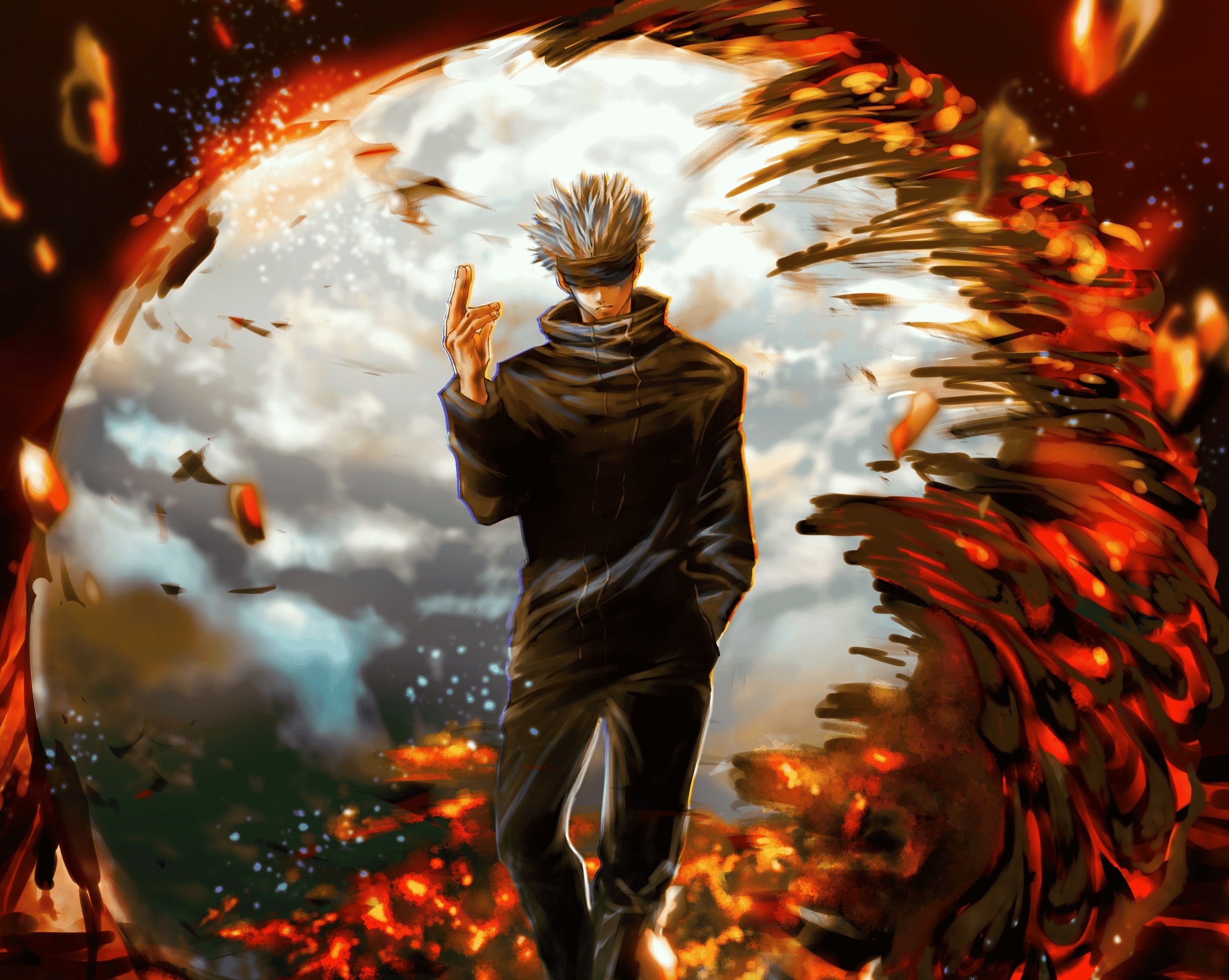 Satoru Gojo Jujutsu Kaisen Art 960x54 Resolution Wallpaper, HD Anime 4K Wallpaper, Image, Photo and Background