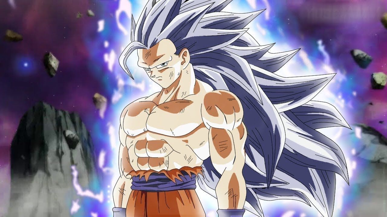 Ultra instinct 3 goku with white ssj3 hair on Craiyon