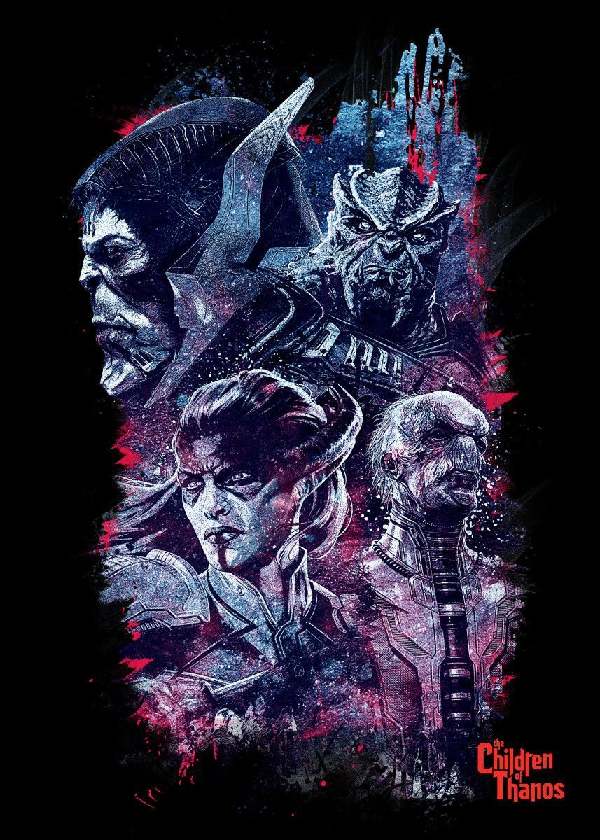 The Children of Thanos' Poster Print by Marvel. Displate. Black order marvel, Avengers, Thanos marvel