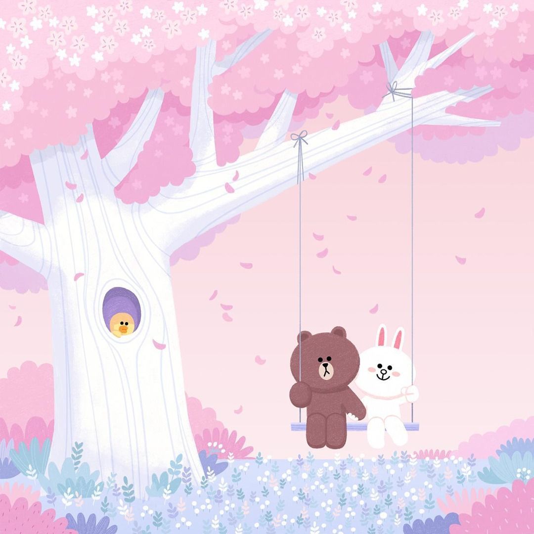 LINEFRIENDS PIC. GIFs, pics and wallpaper by LINE friends. Cute cartoon wallpaper, Line friends, Cute wallpaper