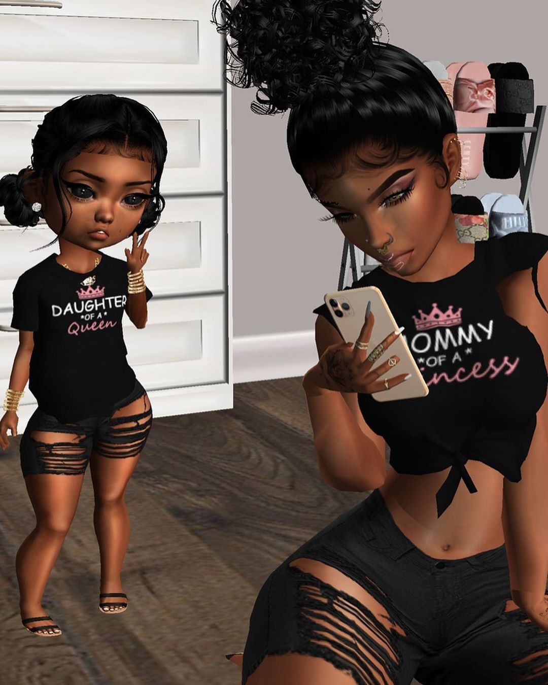 Imvu ideas. imvu, black girl art, black girl cartoon