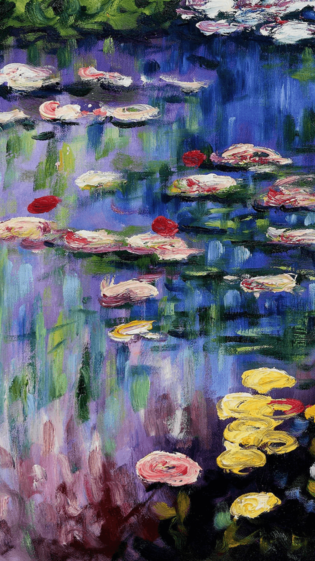 Claude Monet Water Lilies, iPhone, Desktop HD Background / Wallpaper (1080p, 4k) (1080x1921) (2020)
