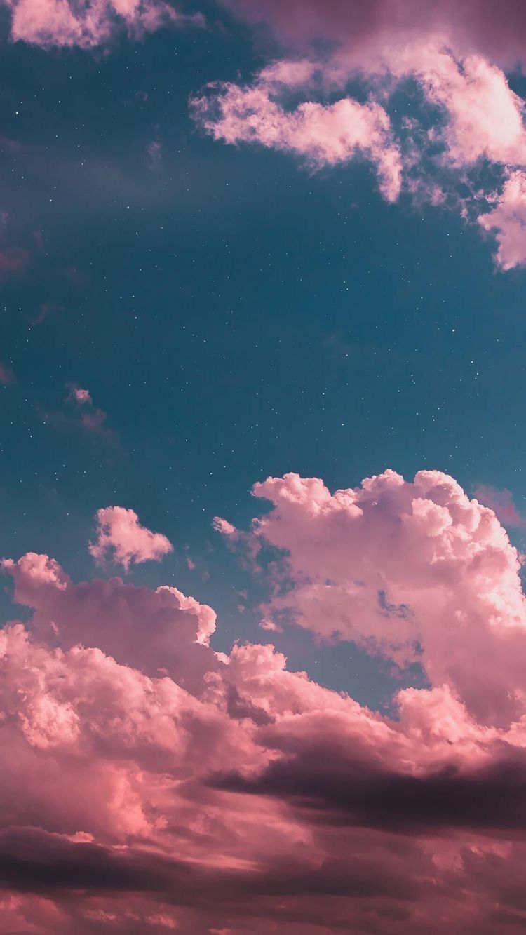 雲の壁紙. Night sky wallpaper, Pink clouds wallpaper, iPhone wallpaper sky