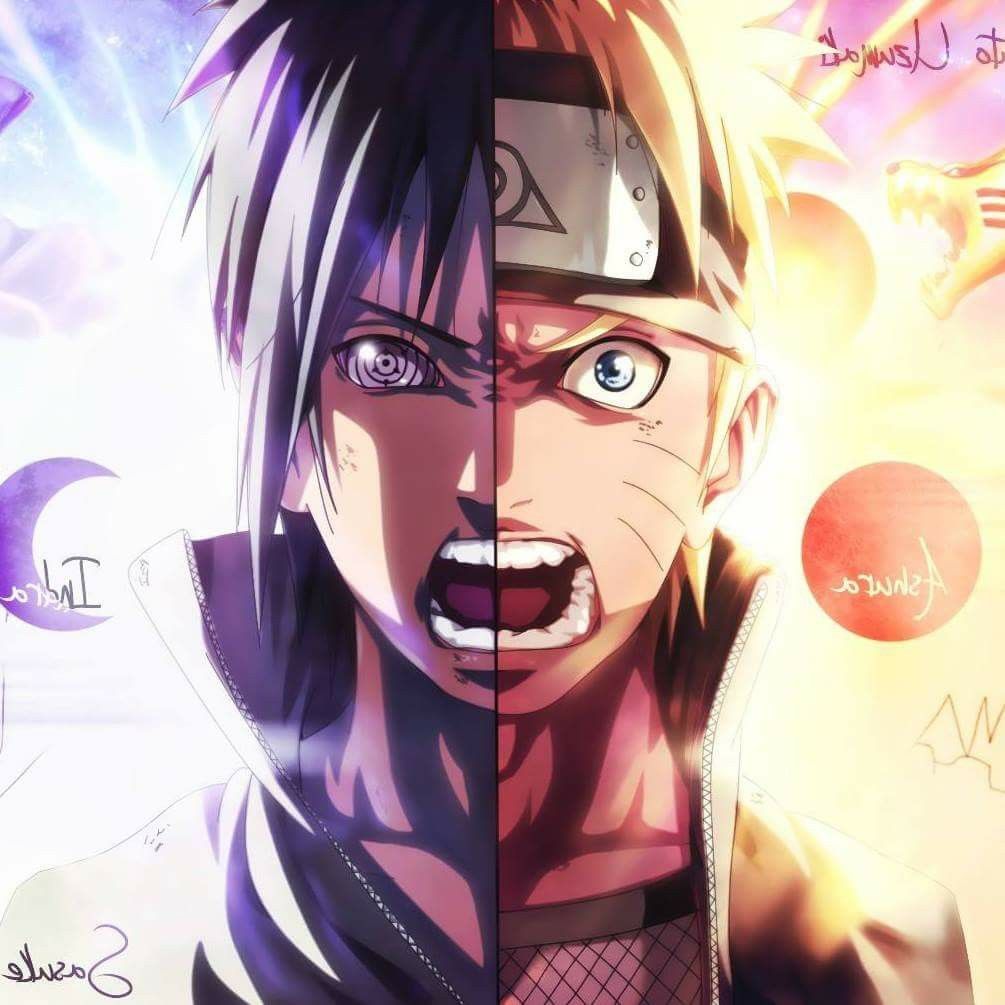 Sasuke Uchiha and Naruto Uzumaki Wallpaper ♥♥♥ #cool #war #fight #rinnegan #kyuubi