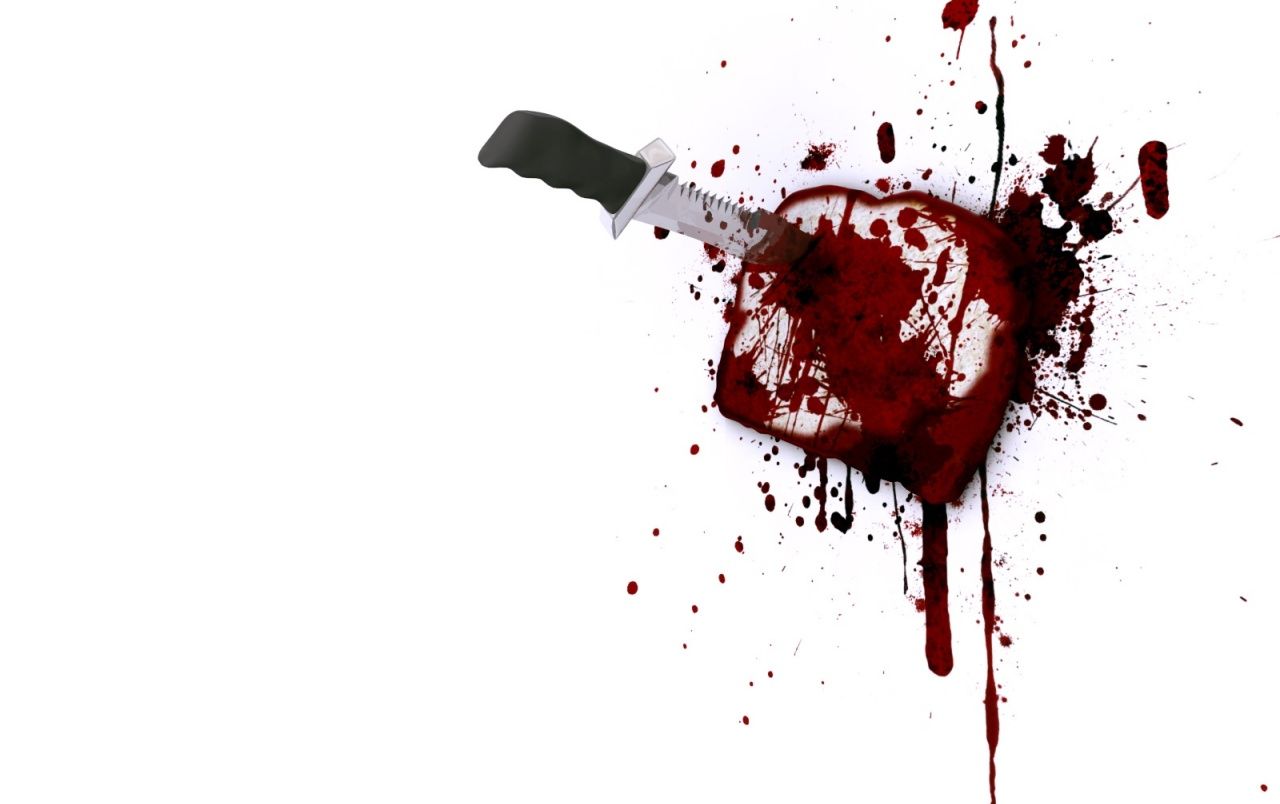 Knife and blood wallpaper. Knife and blood