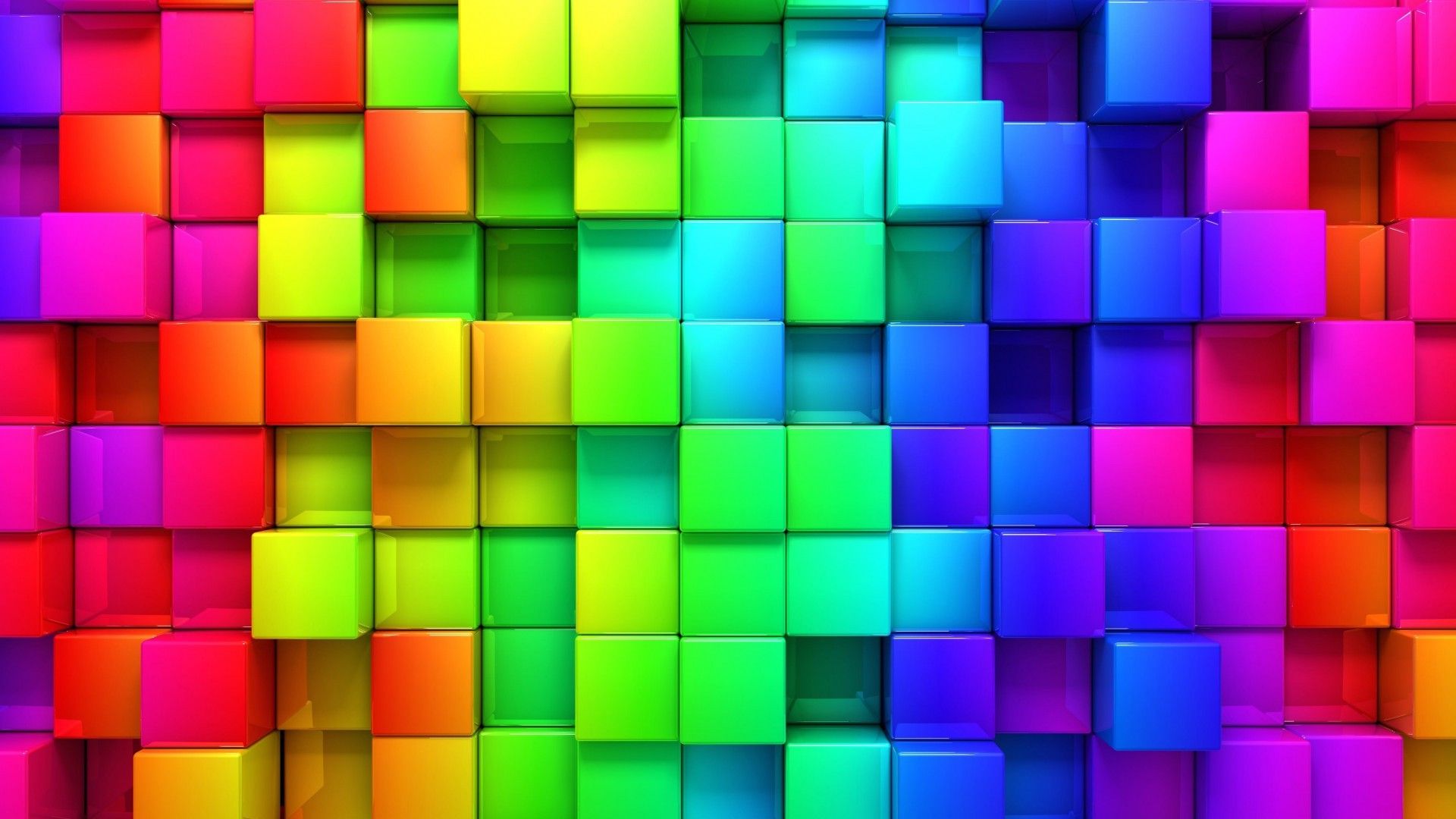 cubic, Rainbows, Abstract Wallpaper HD / Desktop and Mobile Background