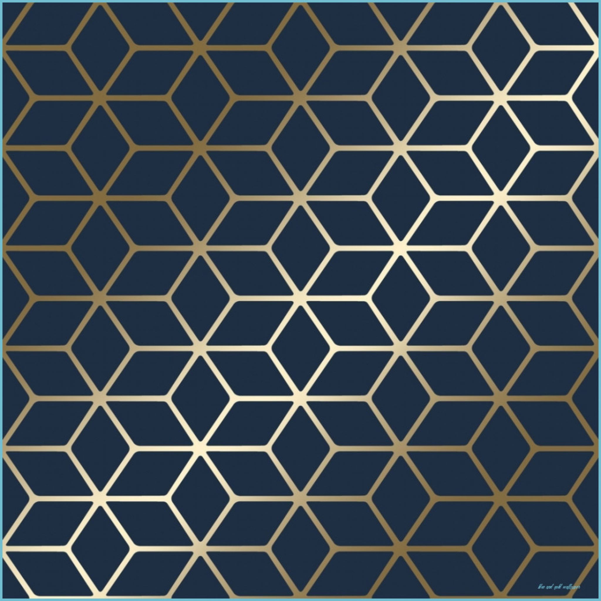 Cubic Shimmer Metallic Wallpaper Navy Blue, Gold and gold wallpaper
