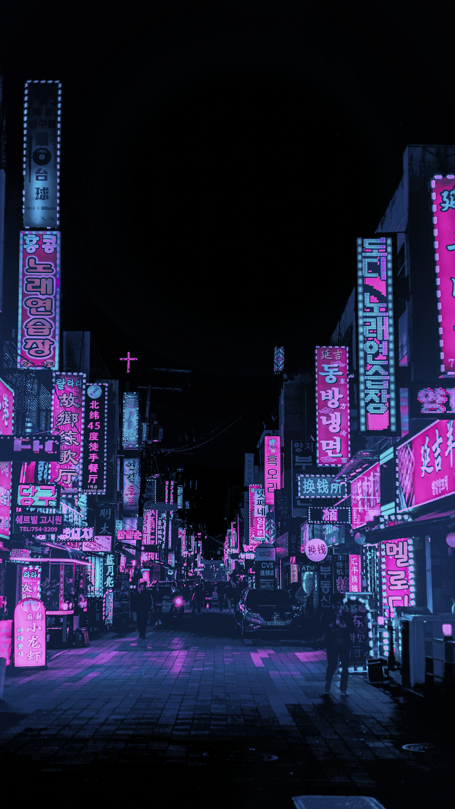 Asian Street 4K Wallpaper Amoled. HeroScreen. City aesthetic, Anime scenery wallpaper, Night aesthetic