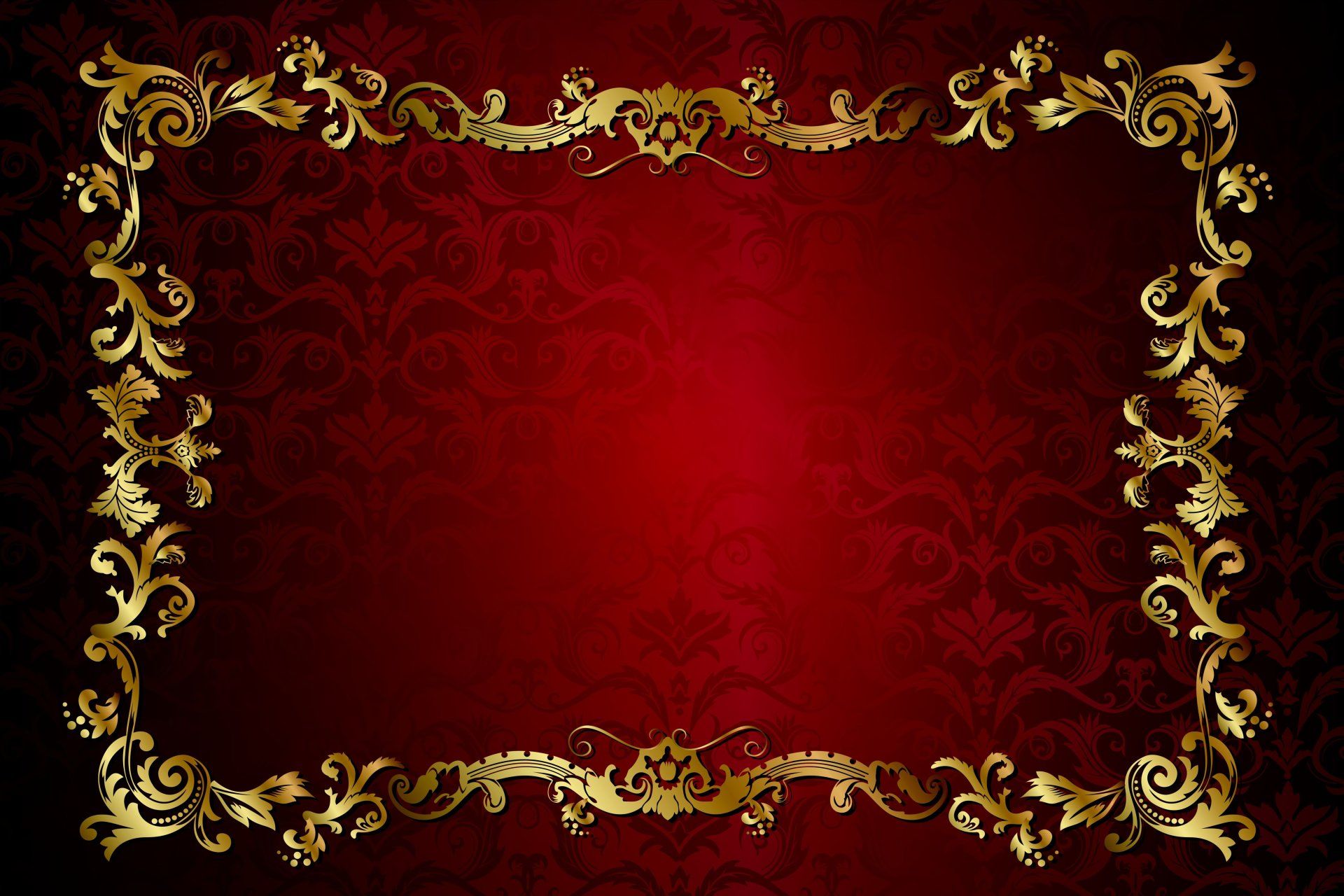 Gold Vintage Border Wallpaper Background Image. View, download, comment, and rate -. Wedding background image, Red and gold wallpaper, Vintage borders