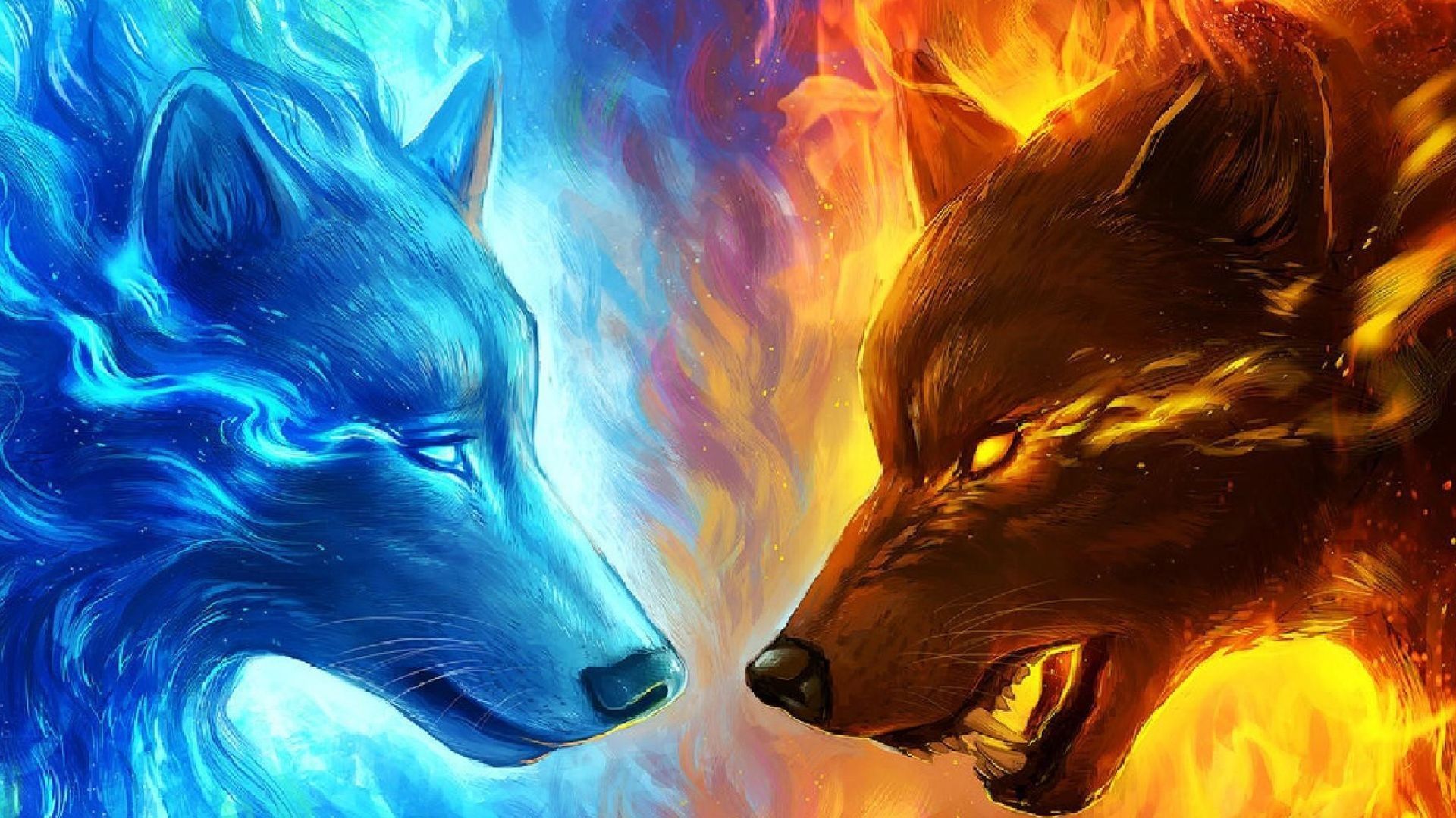 Beautiful Blue Fire Wolf. Ice wolf wallpaper, Wolf wallpaper, Fantasy wolf