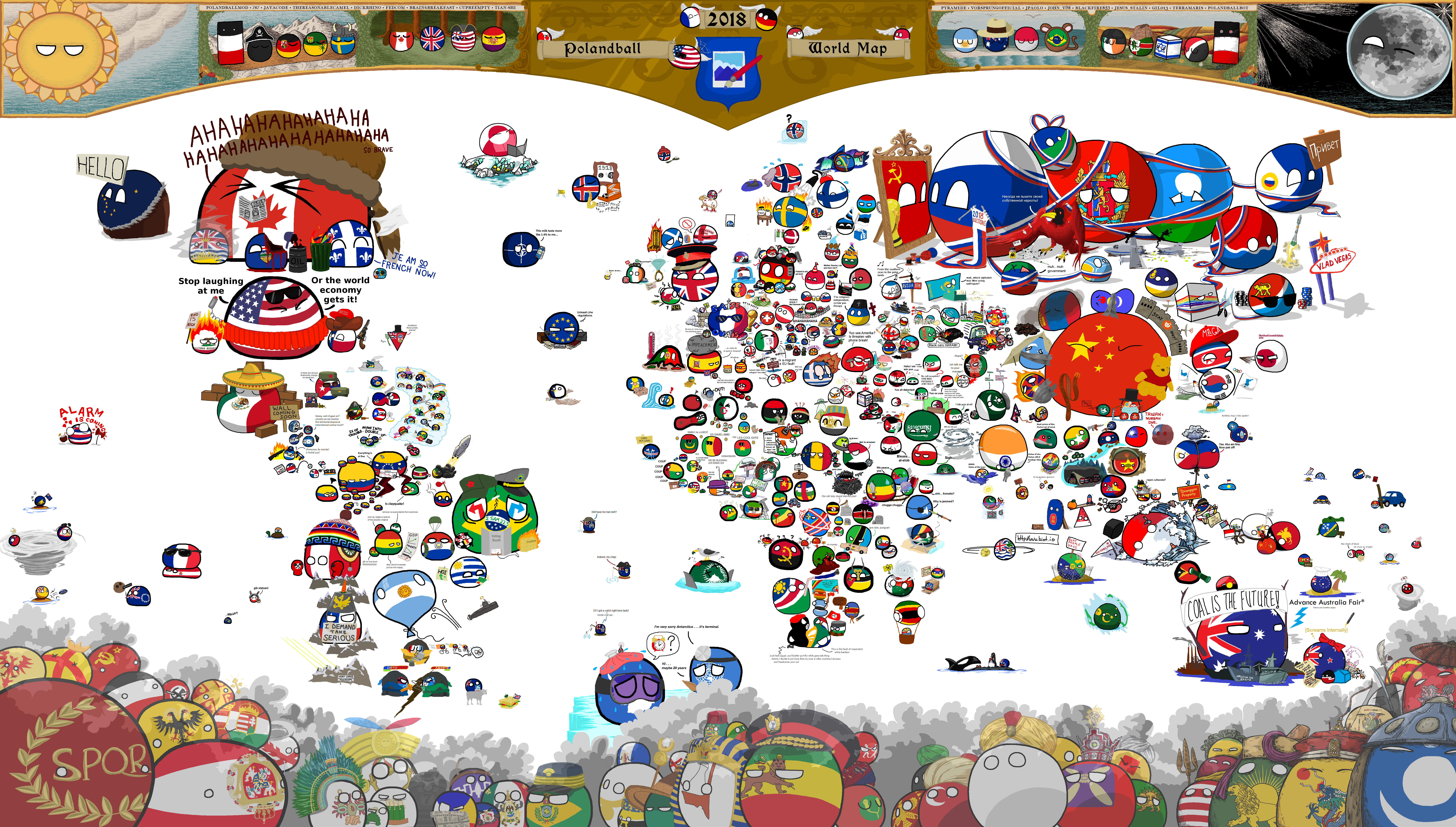 Official Polandball World Map 2018