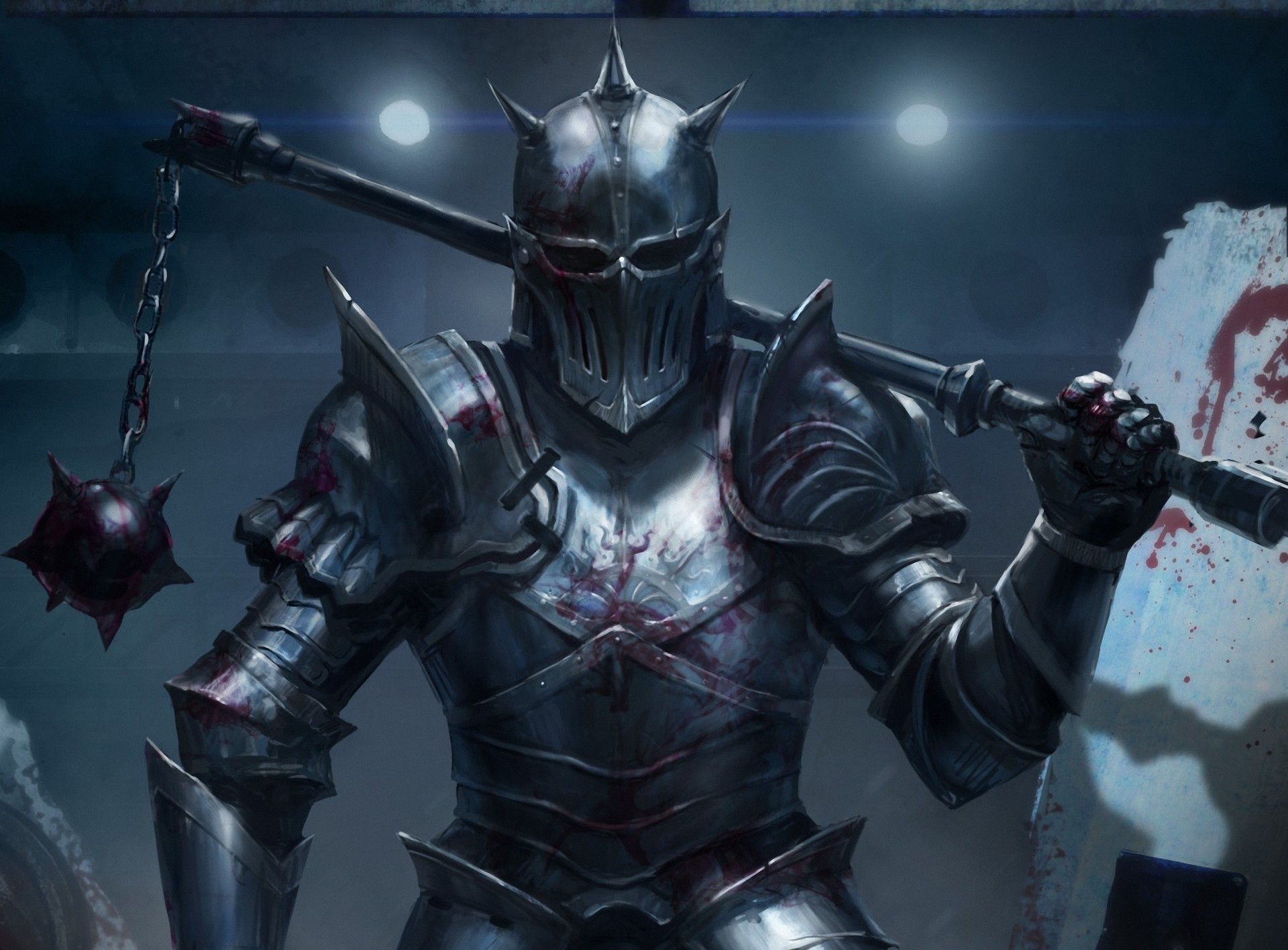 Armor knight man art warrior wallpaperx1416