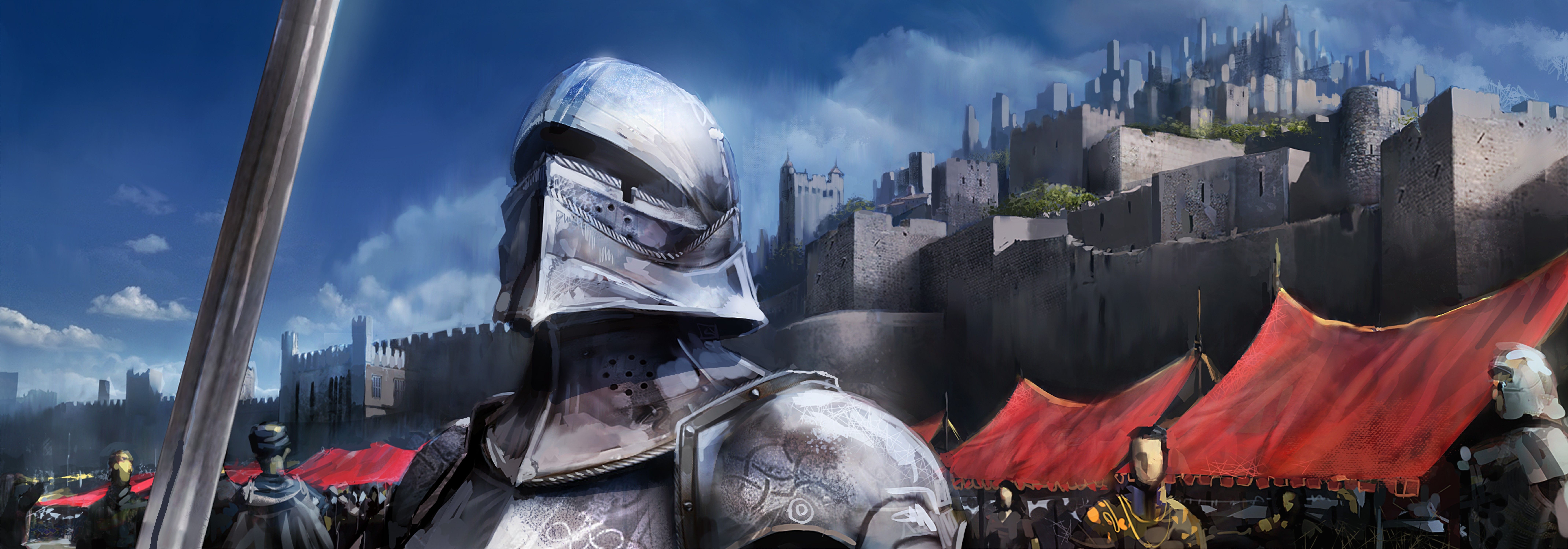 silver, #shiny, #armor, #guards, #medieval, # Megami Tensei Iv Official Art Wallpaper & Background Download