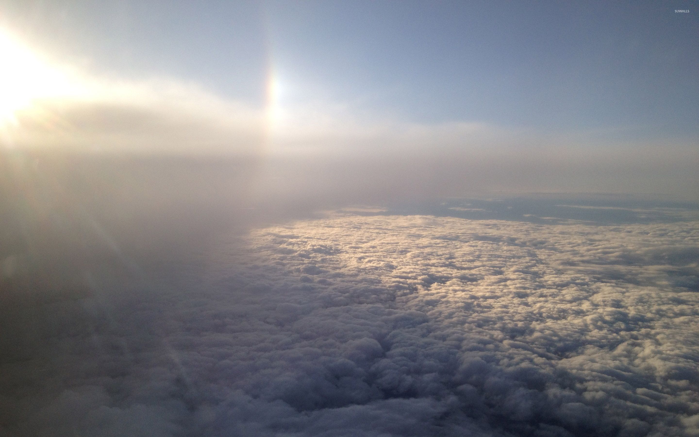 Rainbow above the clouds wallpaper wallpaper